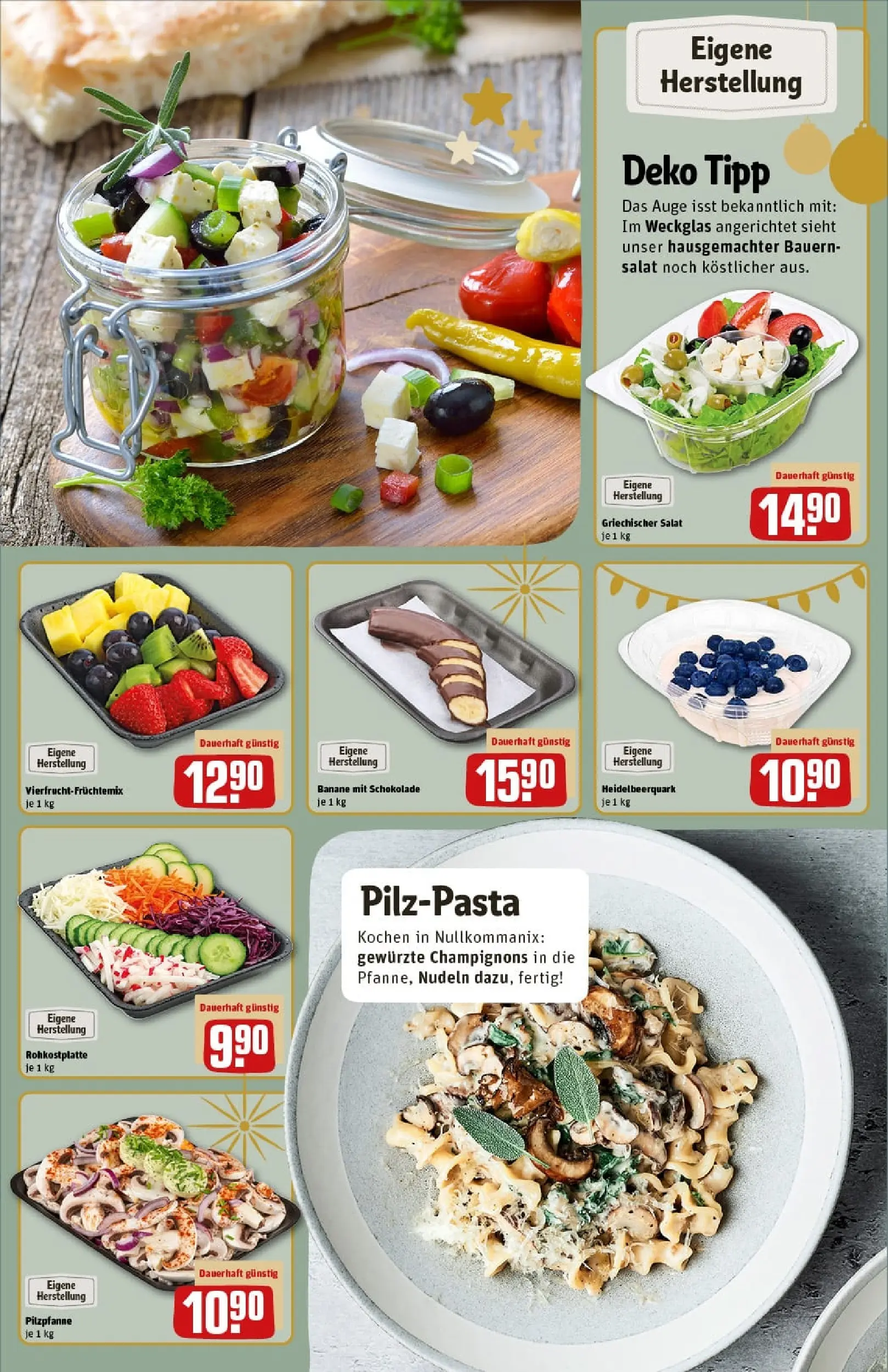 REWE Prospekt ab 23.11.2025 zum Blättern » Angebote | Seite: 15 | Produkte: Quark, Champignons, Pasta, Nudeln