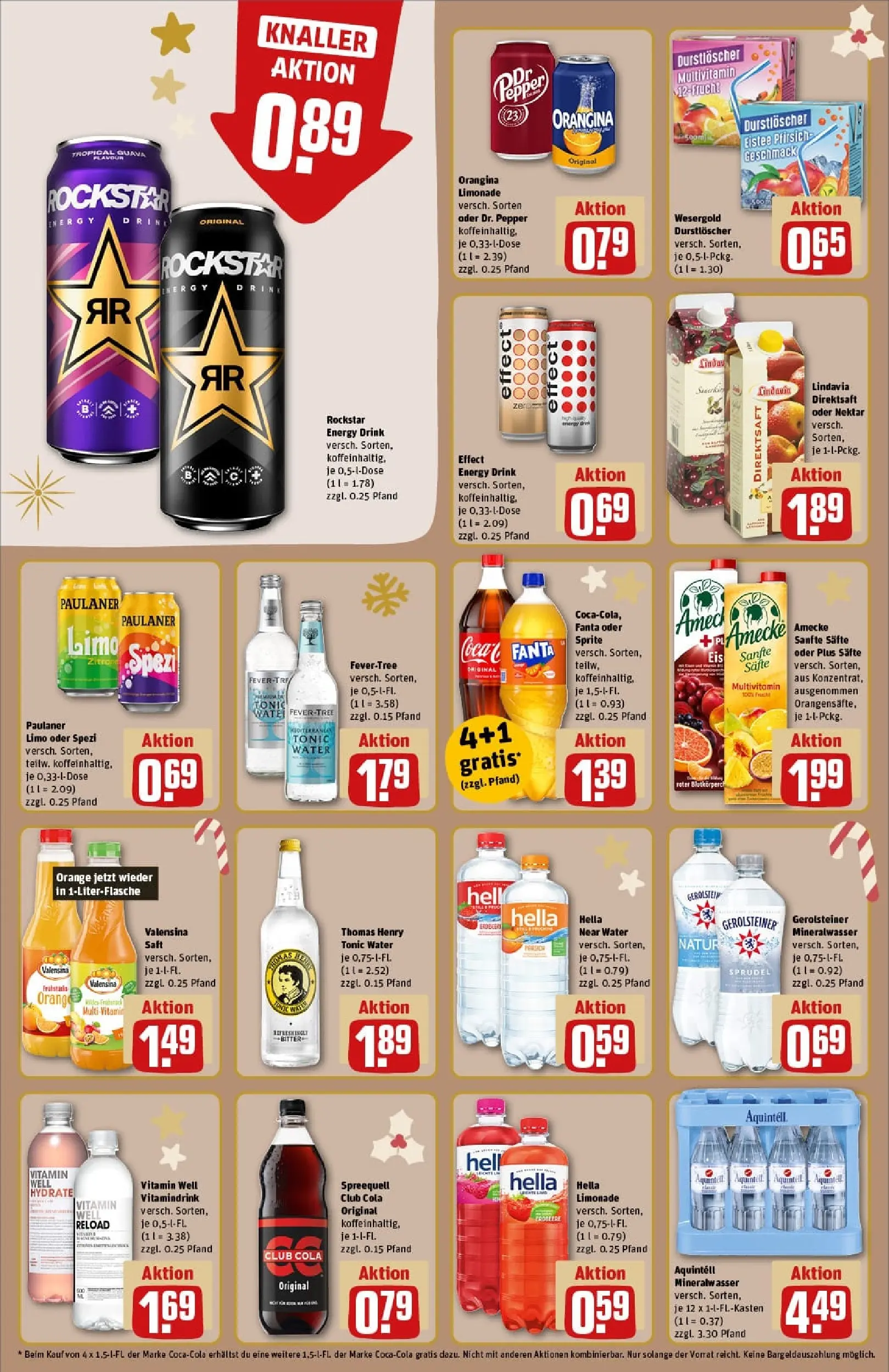 REWE Prospekt ab 23.11.2025 zum Blättern » Angebote | Seite: 24 | Produkte: Durstloscher, Energy, Hella, Gerolsteiner