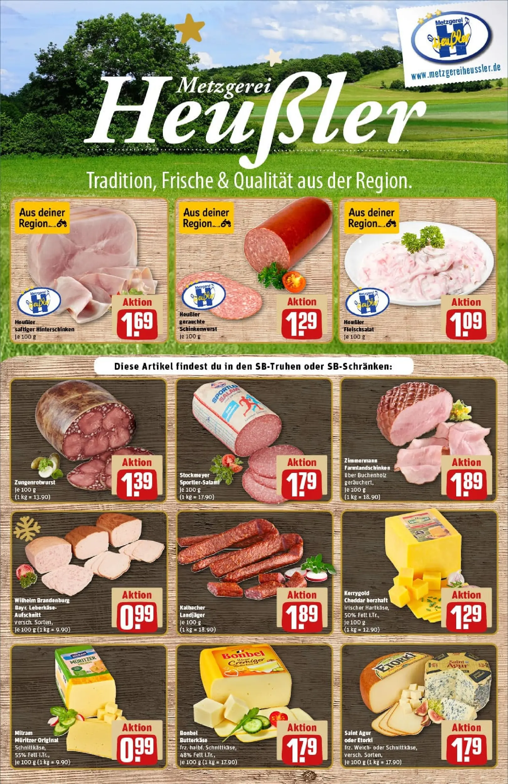 REWE Prospekt ab 23.11.2025 zum Blättern » Angebote | Seite: 16 | Produkte: Milram, Salami, Leberkase