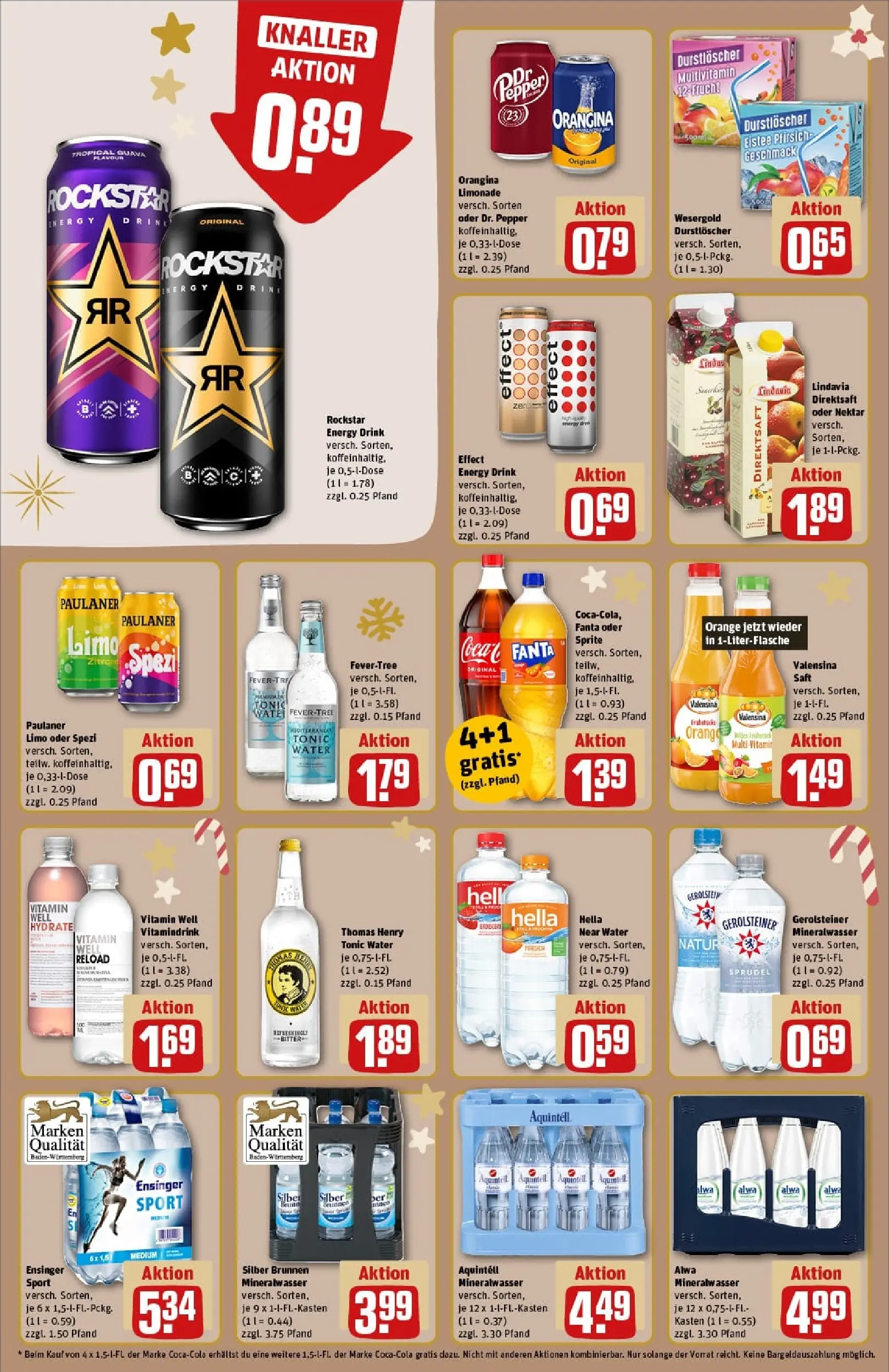 REWE Prospekt ab 23.11.2025 zum Blättern » Angebote | Seite: 22 | Produkte: Energy, Rockstar, Mineralwasser, Hella