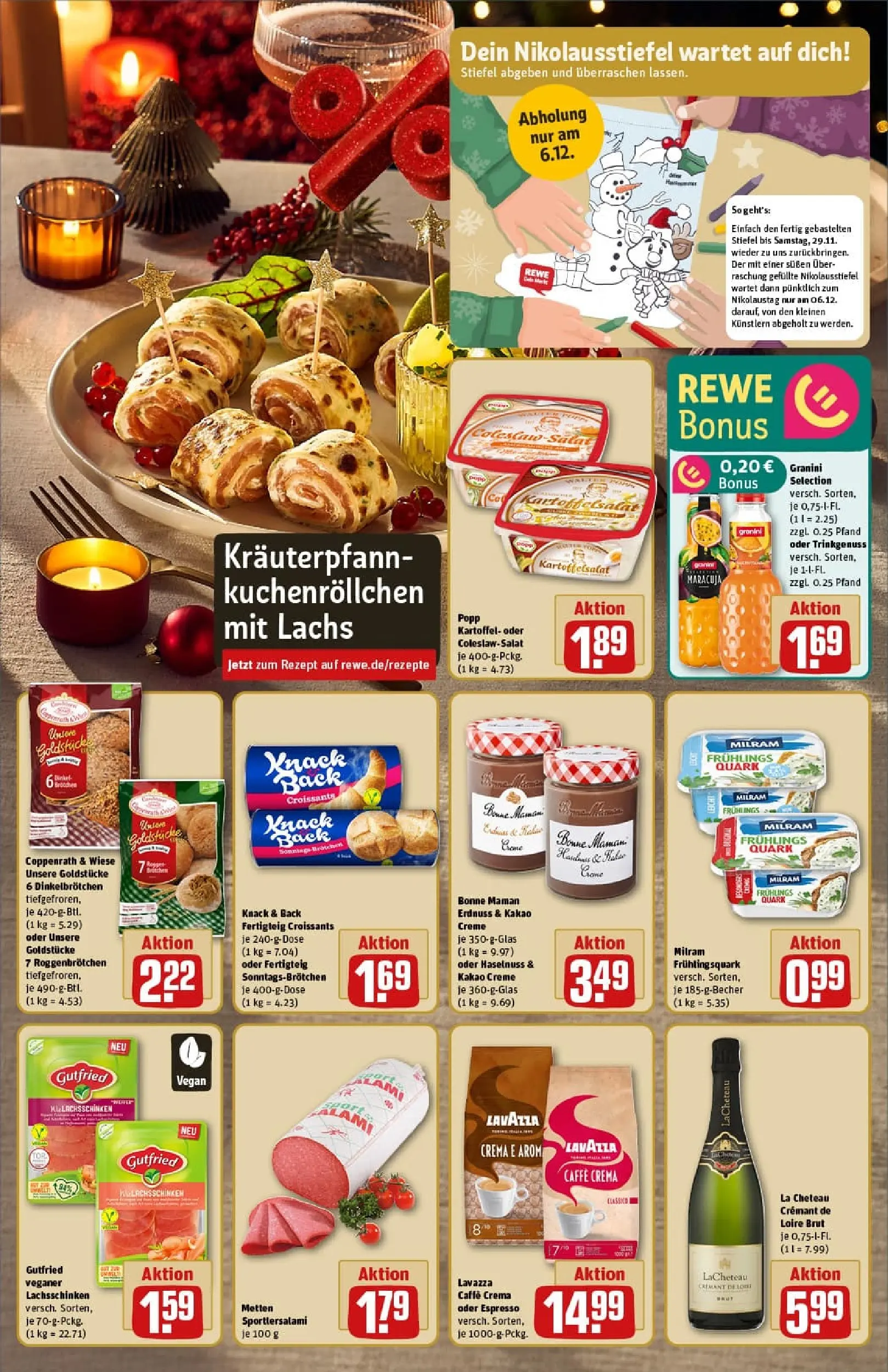 REWE Prospekt ab 23.11.2025 zum Blättern » Angebote | Seite: 7 | Produkte: Lavazza, Quark, Creme, Bonne maman