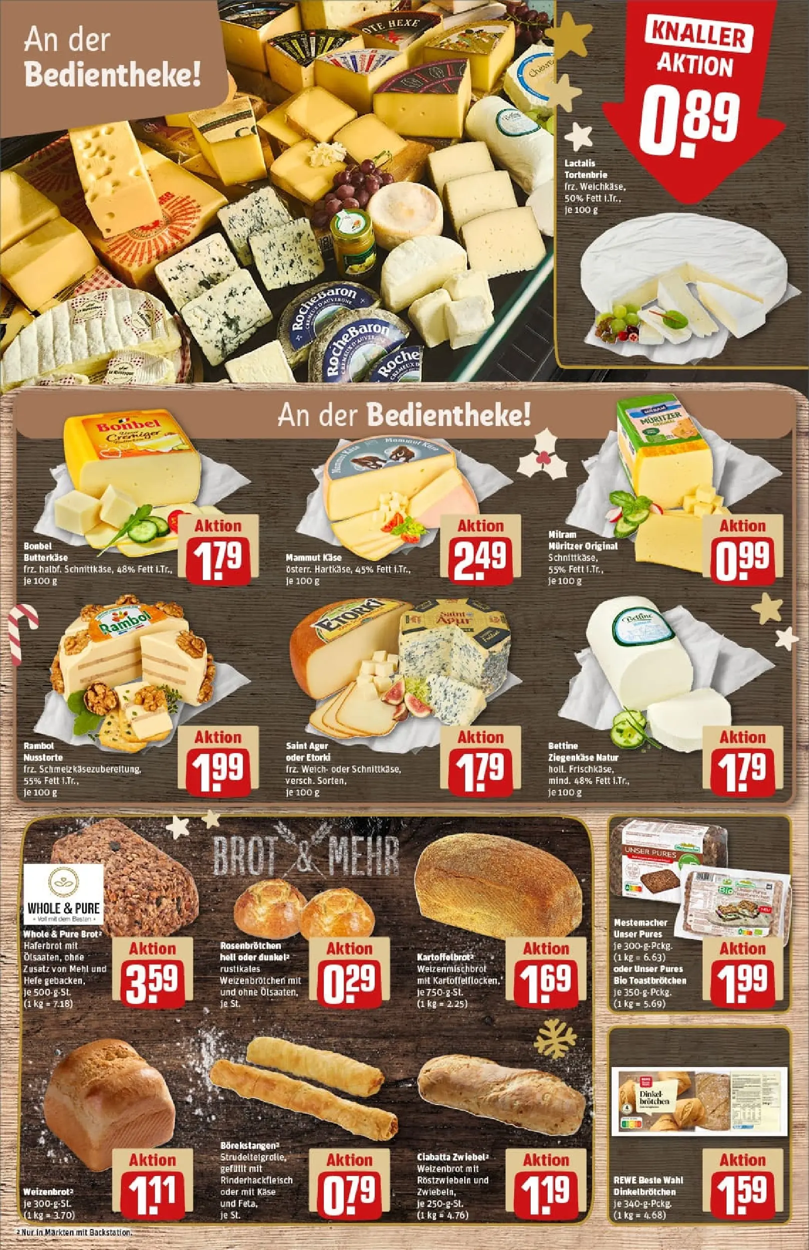 REWE Prospekt ab 23.11.2025 zum Blättern » Angebote | Seite: 13 | Produkte: Butter, Käse, Ziegenkäse, Milram