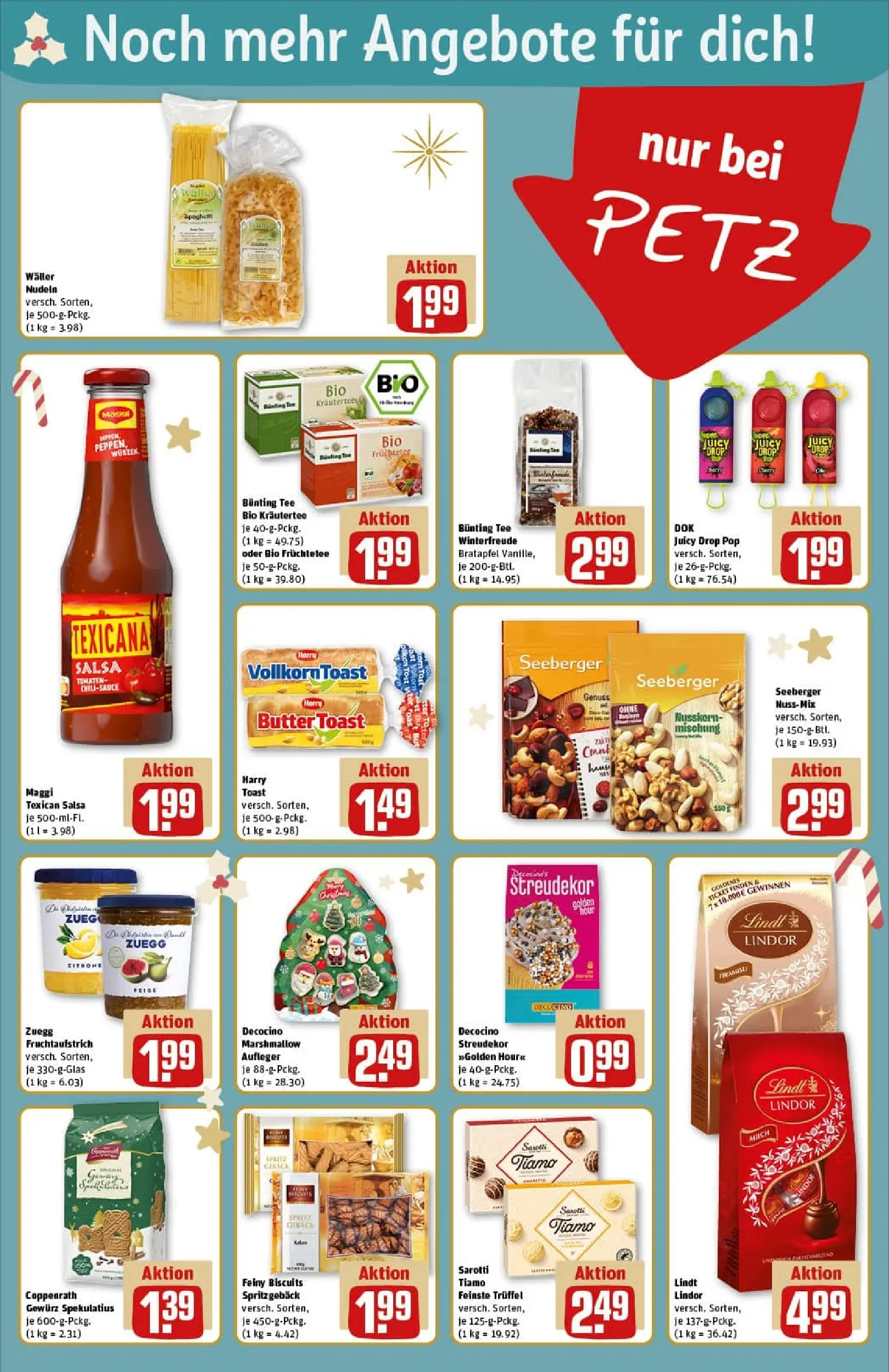 REWE Prospekt ab 23.11.2025 zum Blättern » Angebote | Seite: 15 | Produkte: Toast, Tee, Nudeln, Lindt