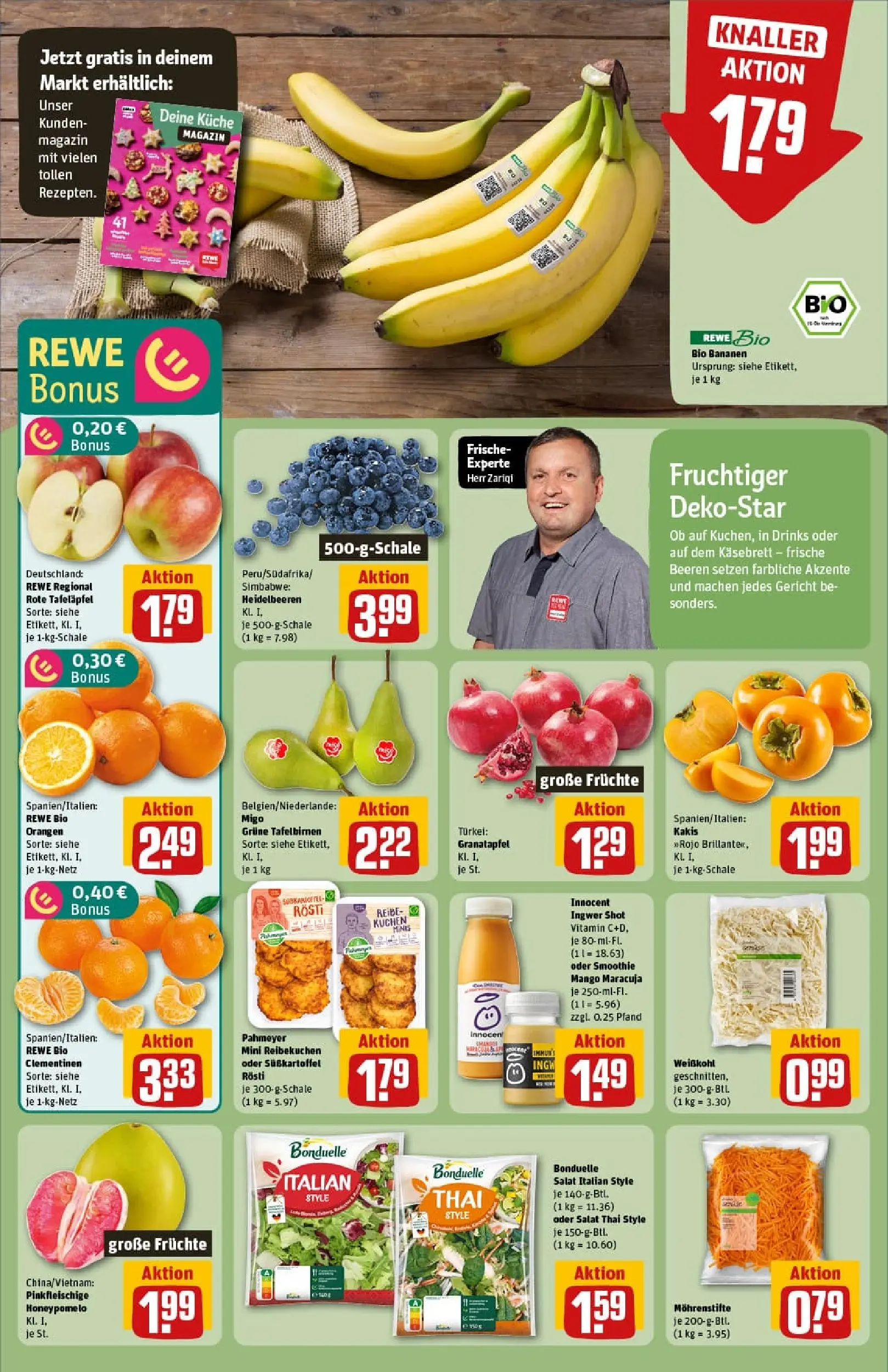 REWE Prospekt ab 17.11.2025 zum Blättern » Angebote | Seite: 8 | Produkte: Hahnchen, Burger, Ente