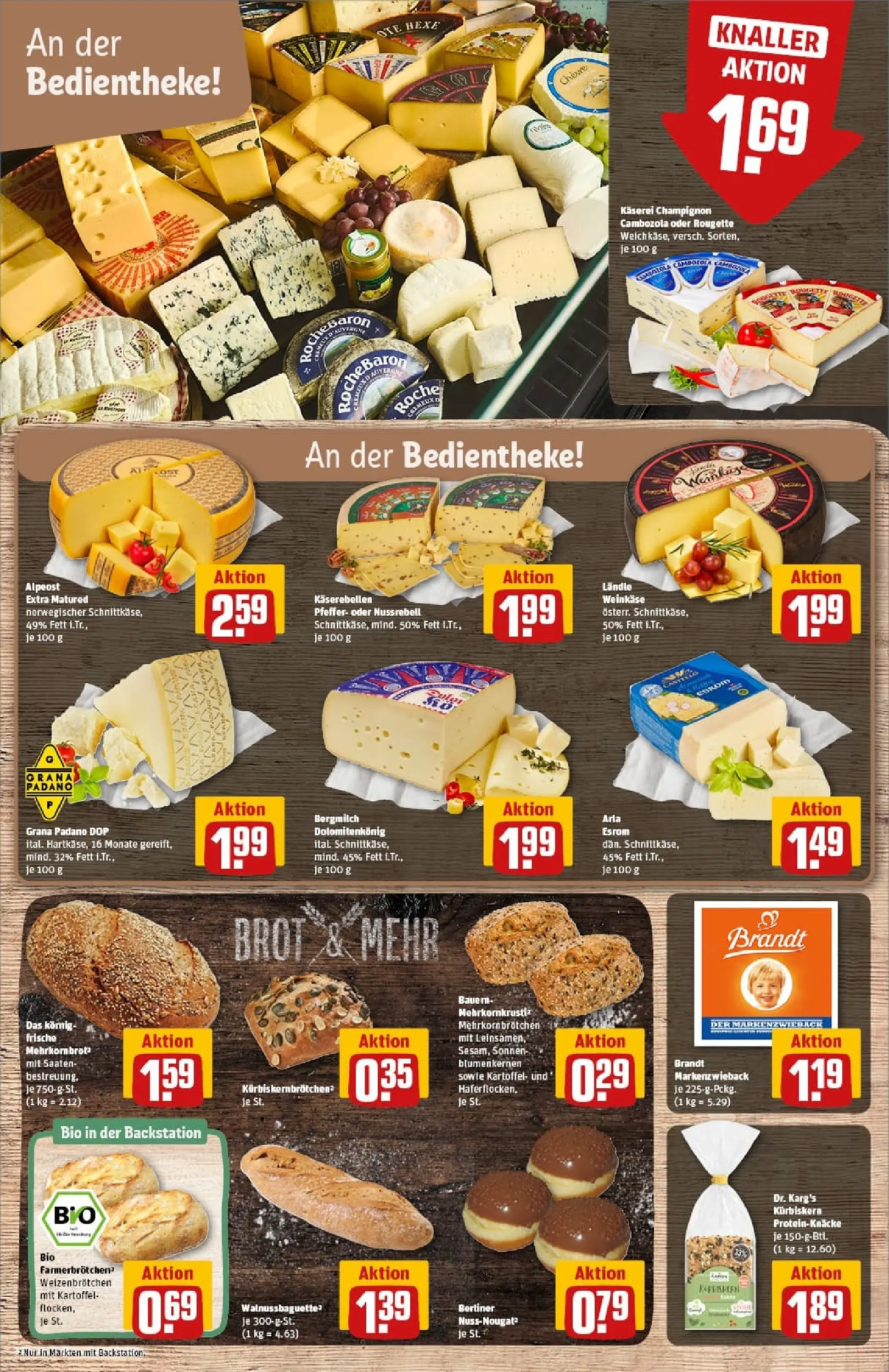 REWE Prospekt ab 17.11.2025 zum Blättern » Angebote | Seite: 13 | Produkte: Mozzarella, Brot, Reibekase, Frischkase