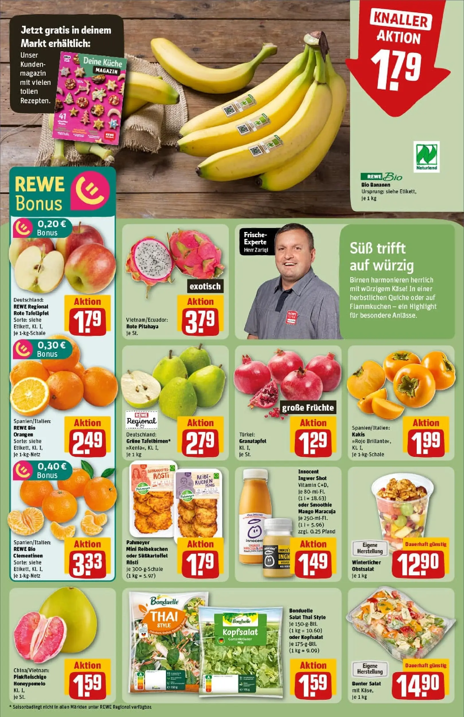REWE Prospekt ab 17.11.2025 zum Blättern » Angebote | Seite: 8 | Produkte: Mandarinen, Ananas, Avocado, Mango
