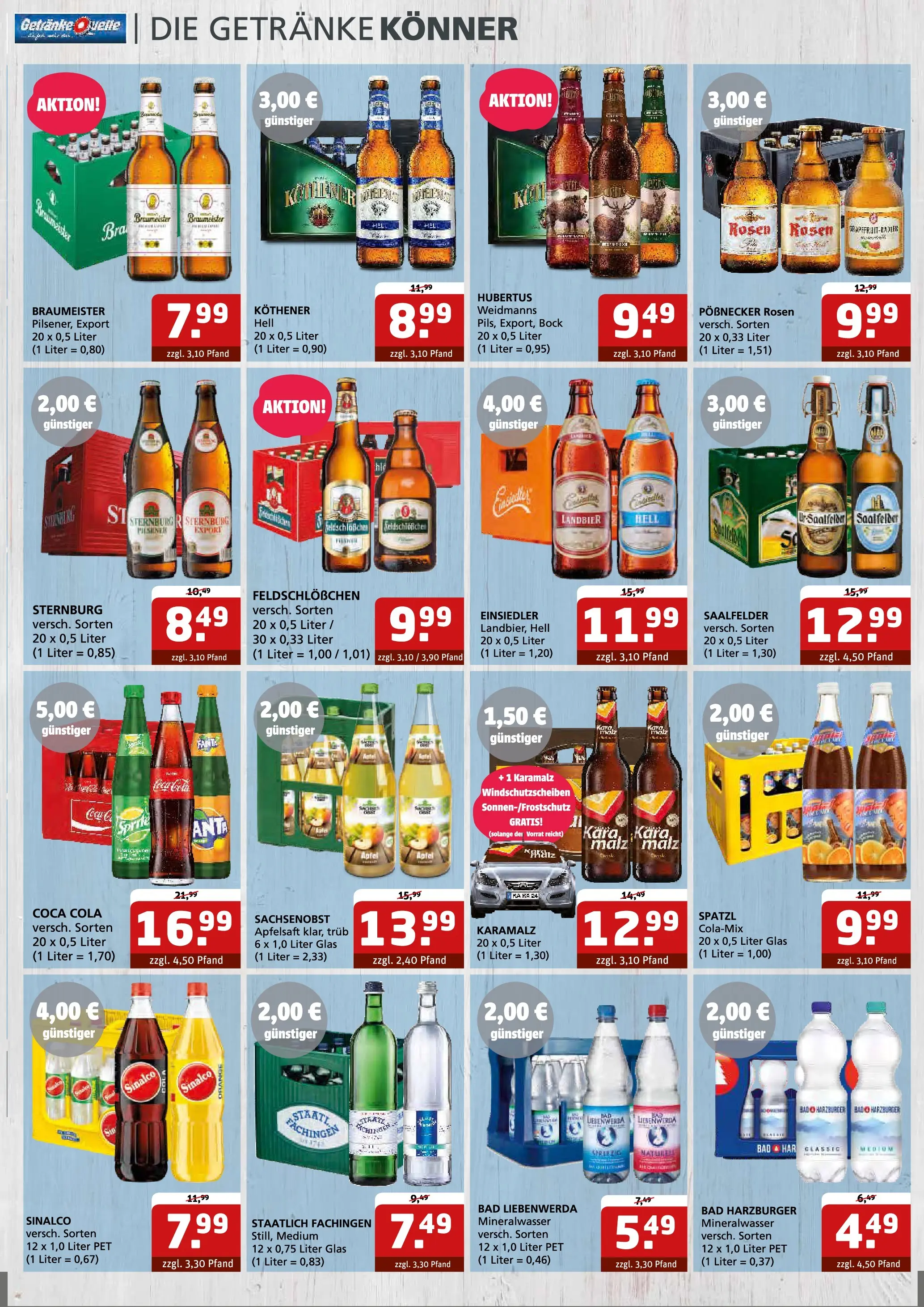 Entdecke - Getränke Quelle: Getränkeangebote (ab 23.11.2025) zum Blättern | Seite: 5 | Produkte: Coca cola, Cola, Apfelsaft, Mineralwasser