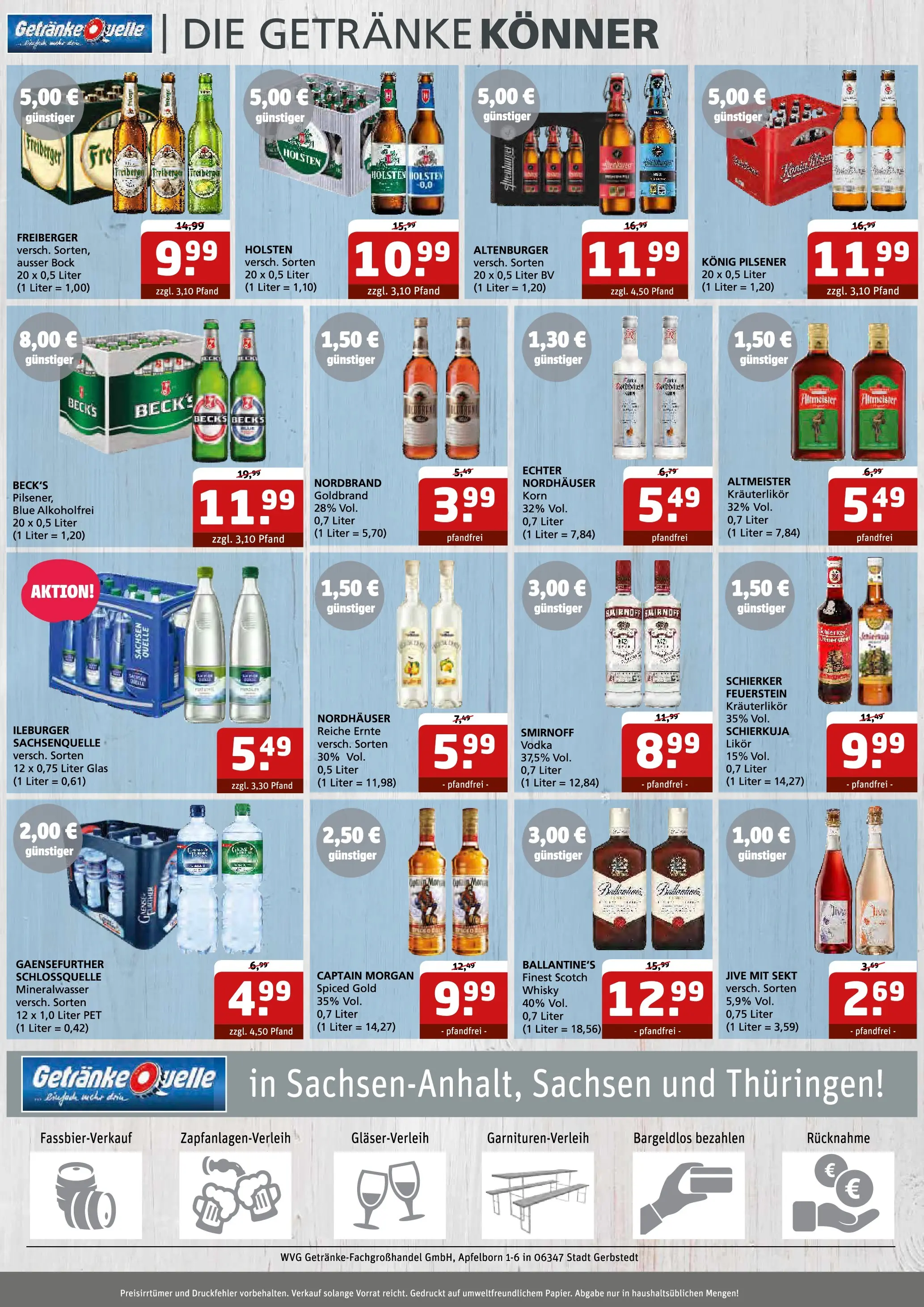 Entdecke - Getränke Quelle: Getränkeangebote (ab 23.11.2025) zum Blättern | Seite: 6 | Produkte: Whisky, Konig pilsener, Captain morgan, Vodka