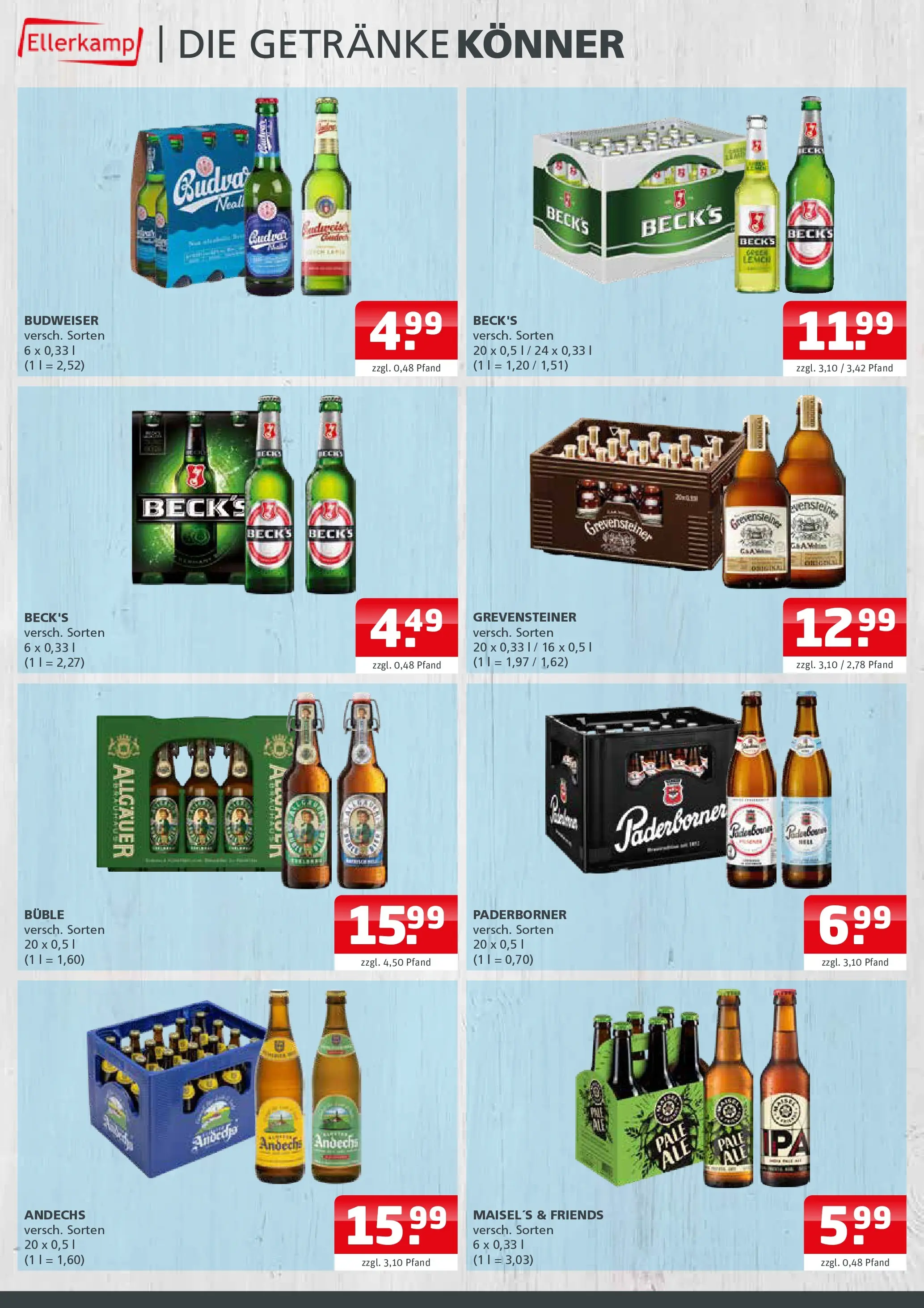 Entdecke - Getränke Ellerkamp: Getränkeangebote (ab 23.11.2025) zum Blättern | Seite: 2 | Produkte: Budweiser