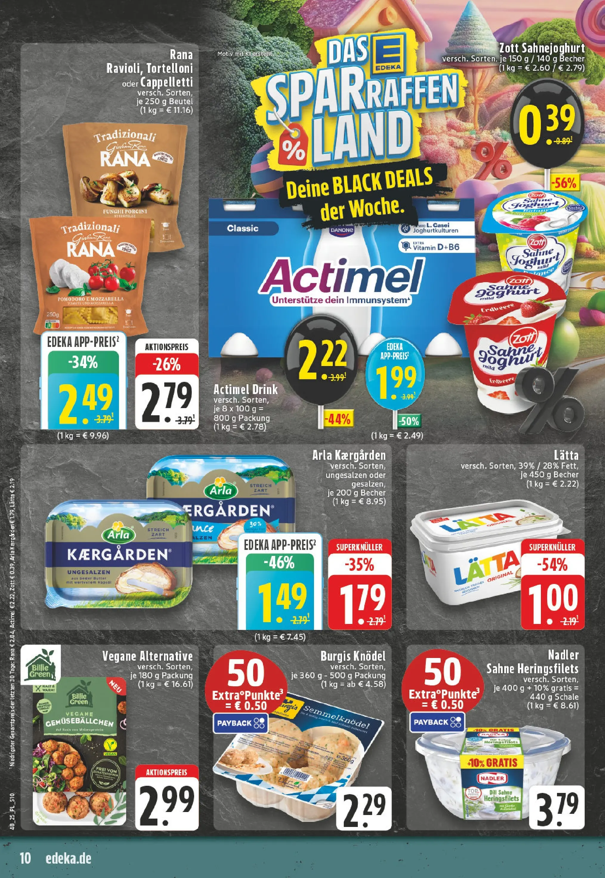 Edeka prospekt Castrop-Rauxel	 (ab 23.11.2025) » Angebote Online | Seite: 10 | Produkte: Butter, Mozzarella, Lätta, Pasta