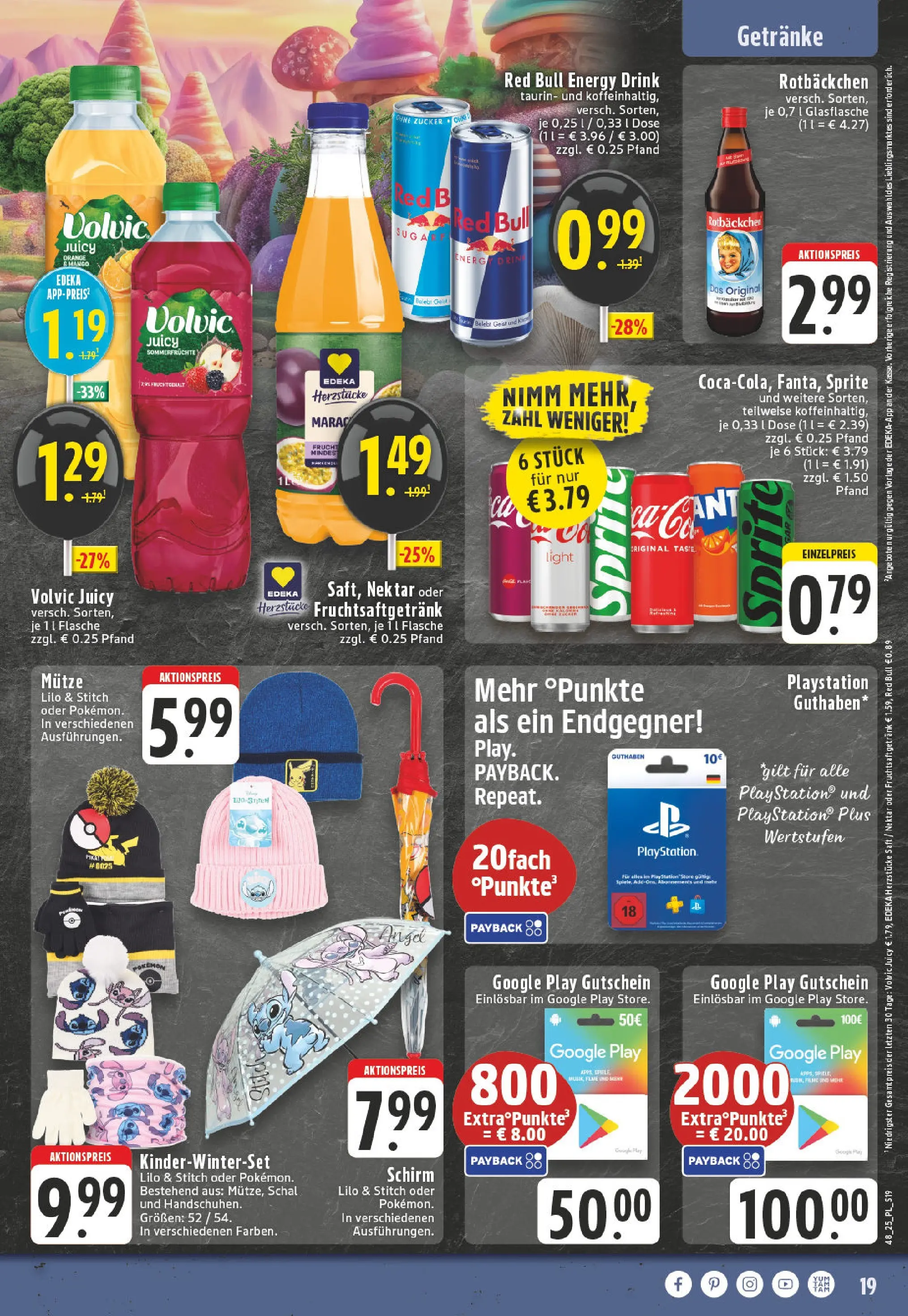 Edeka prospekt Castrop-Rauxel	 (ab 23.11.2025) » Angebote Online | Seite: 19 | Produkte: Mango, Saft, Schal, Volvic