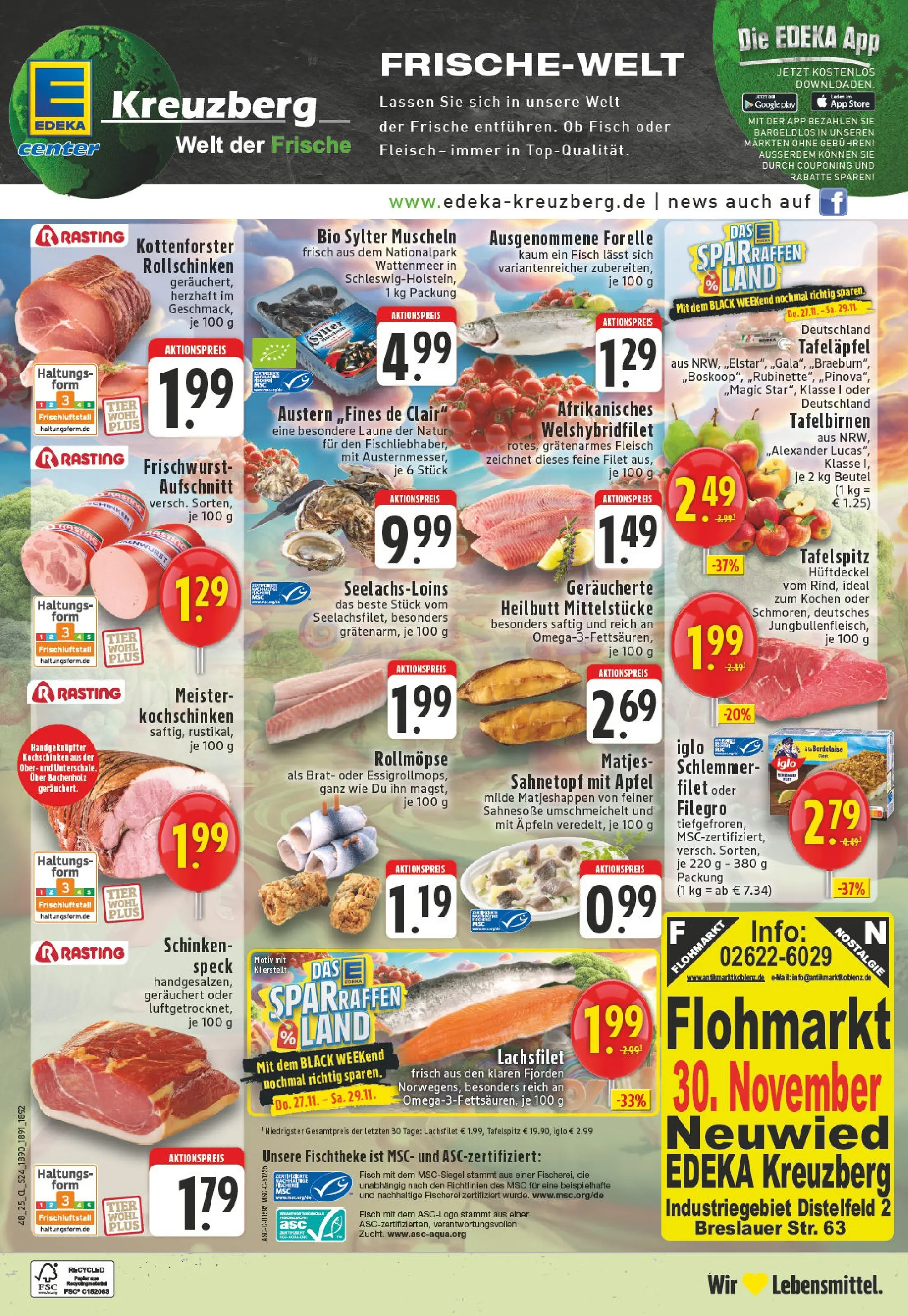 Edeka prospekt Koblenz	 (ab 23.11.2025) » Angebote Online | Seite: 24 | Produkte: Tafelspitz, Apple, Fisch, Schinken