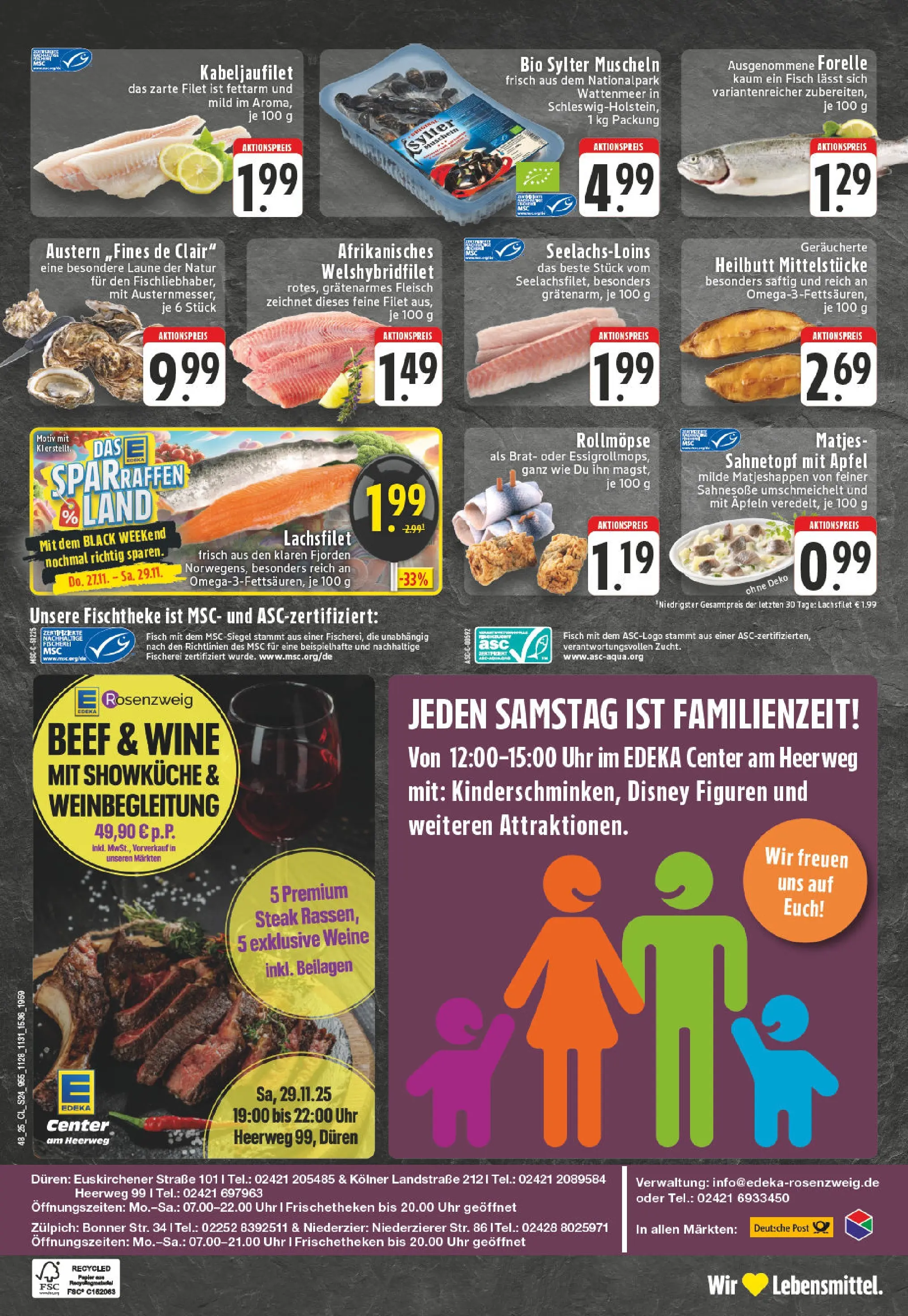 Edeka prospekt Niederzier	 (ab 23.11.2025) » Angebote Online | Seite: 24 | Produkte: Äpfel, Fisch, Steak, Fleisch