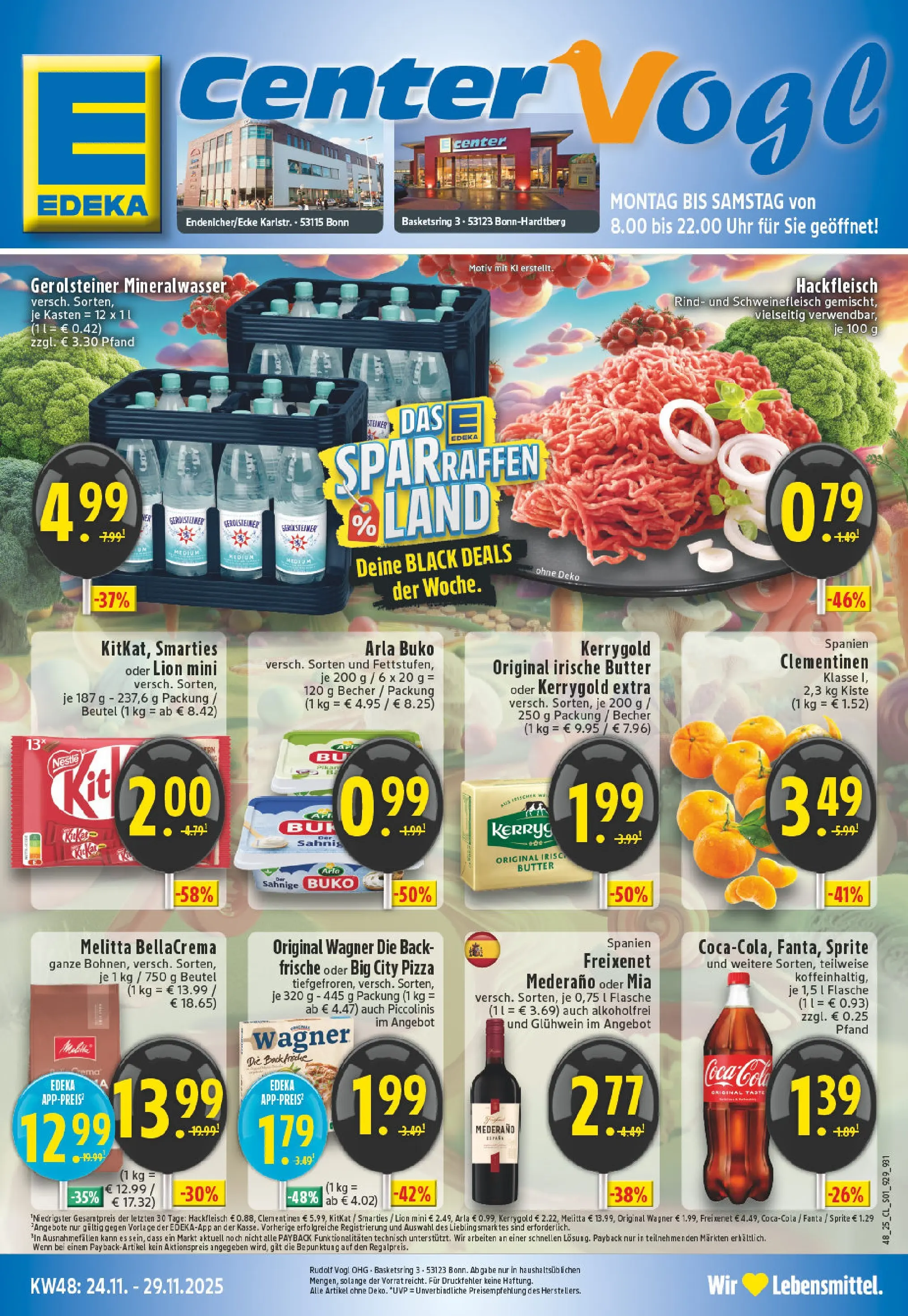 Edeka prospekt Bonn	 (ab 23.11.2025) » Angebote Online | Seite: 1 | Produkte: Melitta, Fanta, Butter, Pizza
