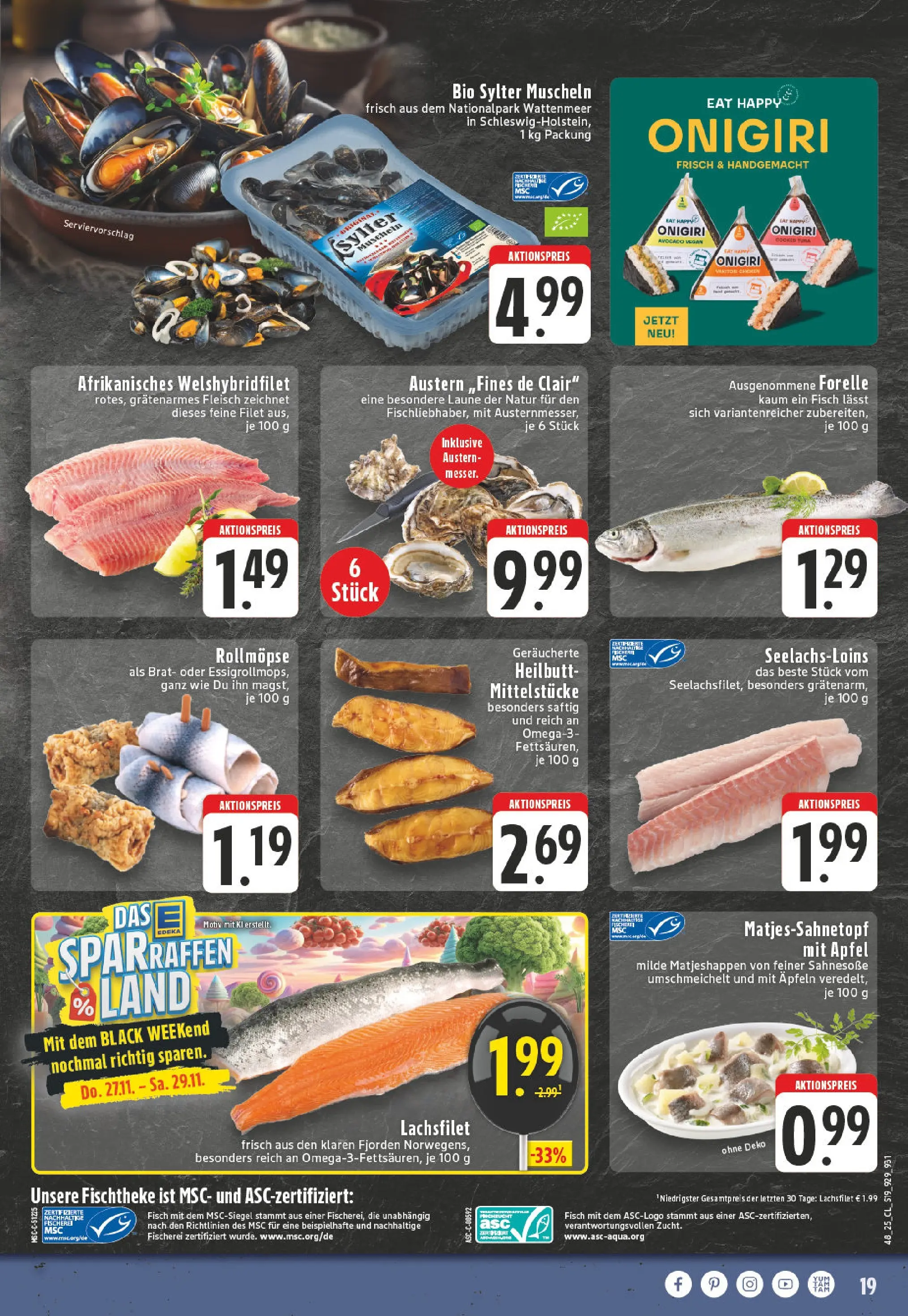 Edeka prospekt Bonn	 (ab 23.11.2025) » Angebote Online | Seite: 19 | Produkte: Apple, Fisch, Avocado, Fleisch