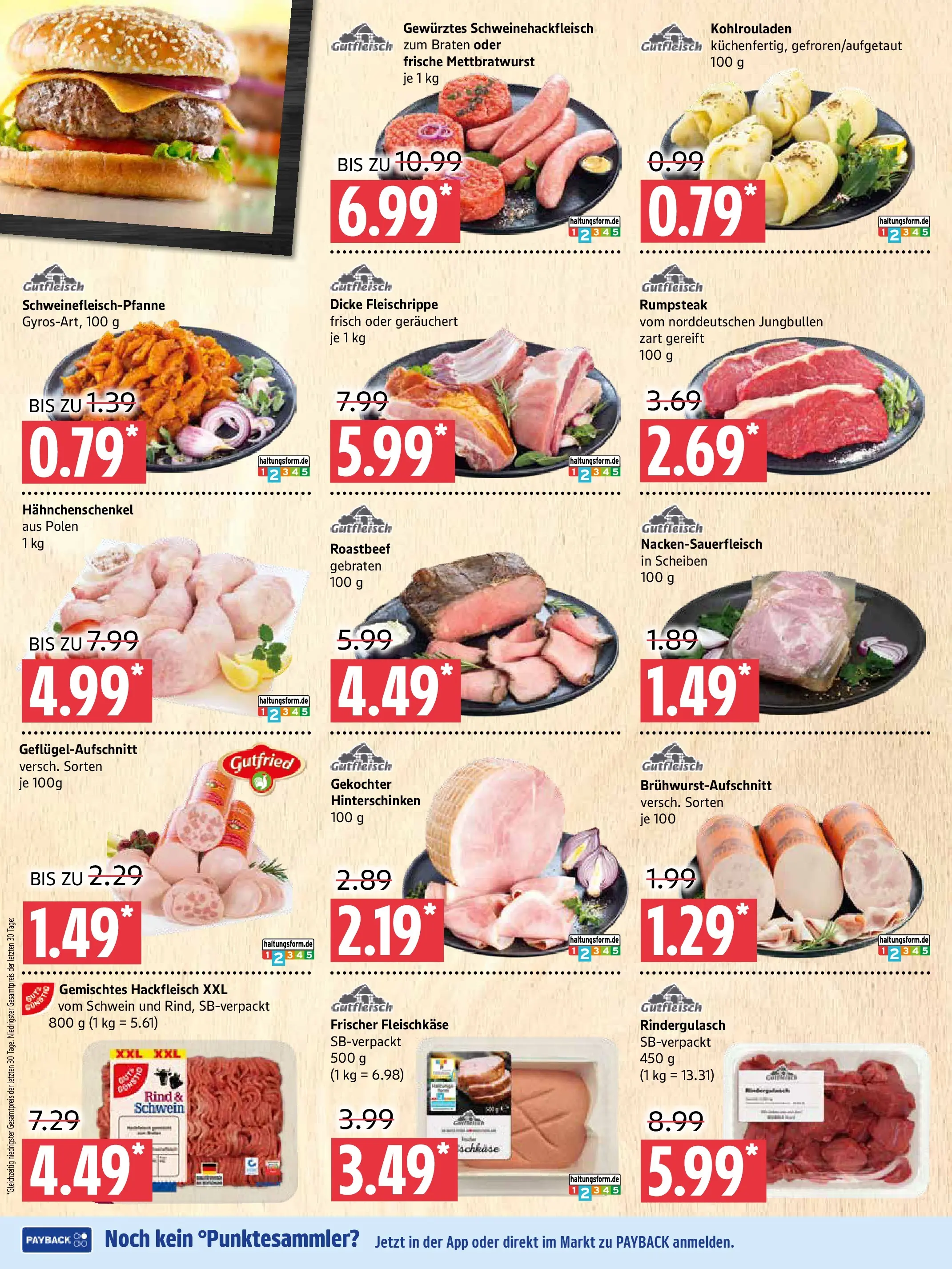 Edeka prospekt Prenzlau	 (ab 23.11.2025) » Angebote Online | Seite: 2 | Produkte: Rumpsteak, Hahnchenschenkel, Roastbeef, Hackfleisch