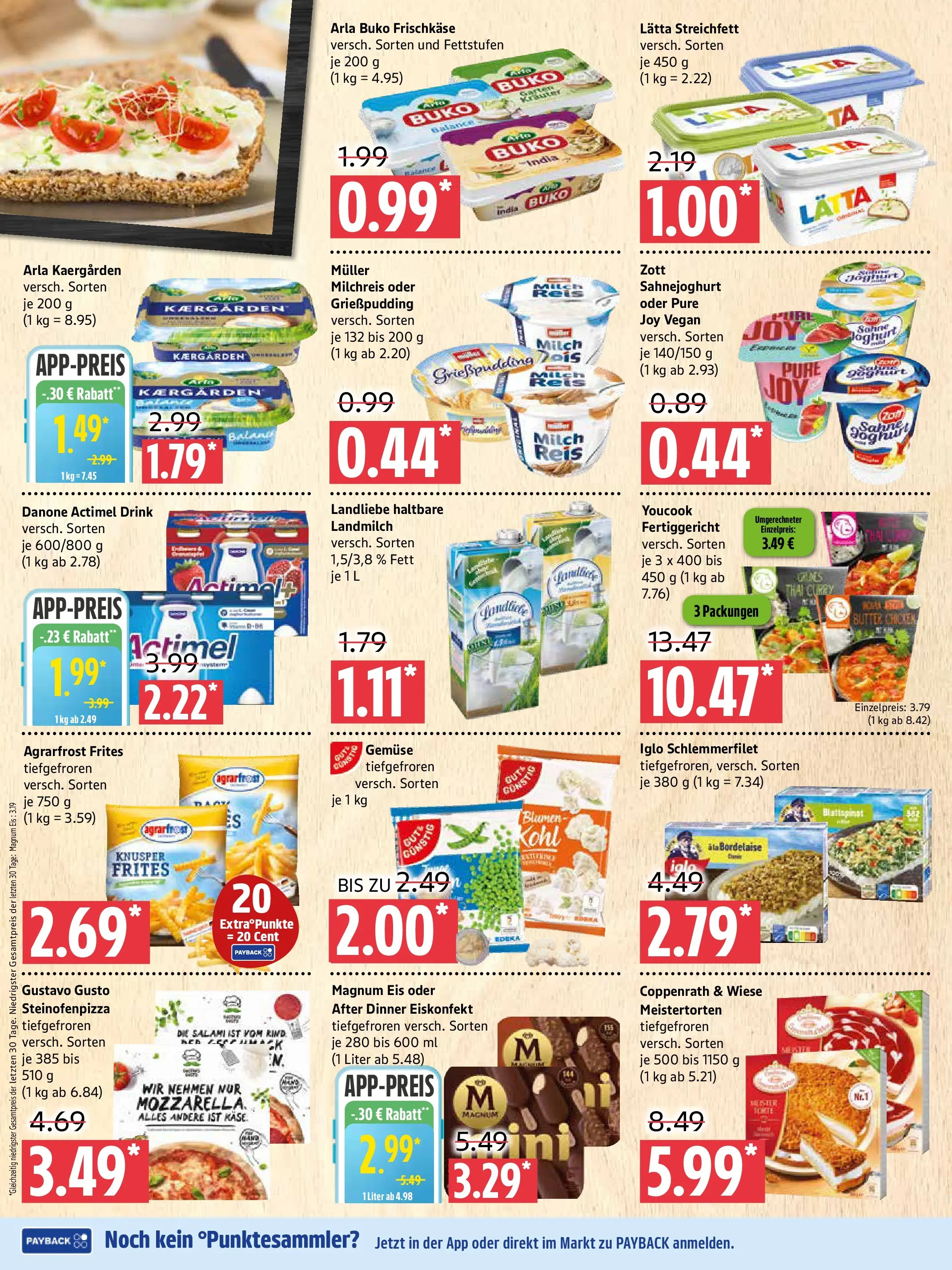 Edeka prospekt Prenzlau	 (ab 23.11.2025) » Angebote Online | Seite: 4 | Produkte: Youcook, Milch, Lätta, Salami