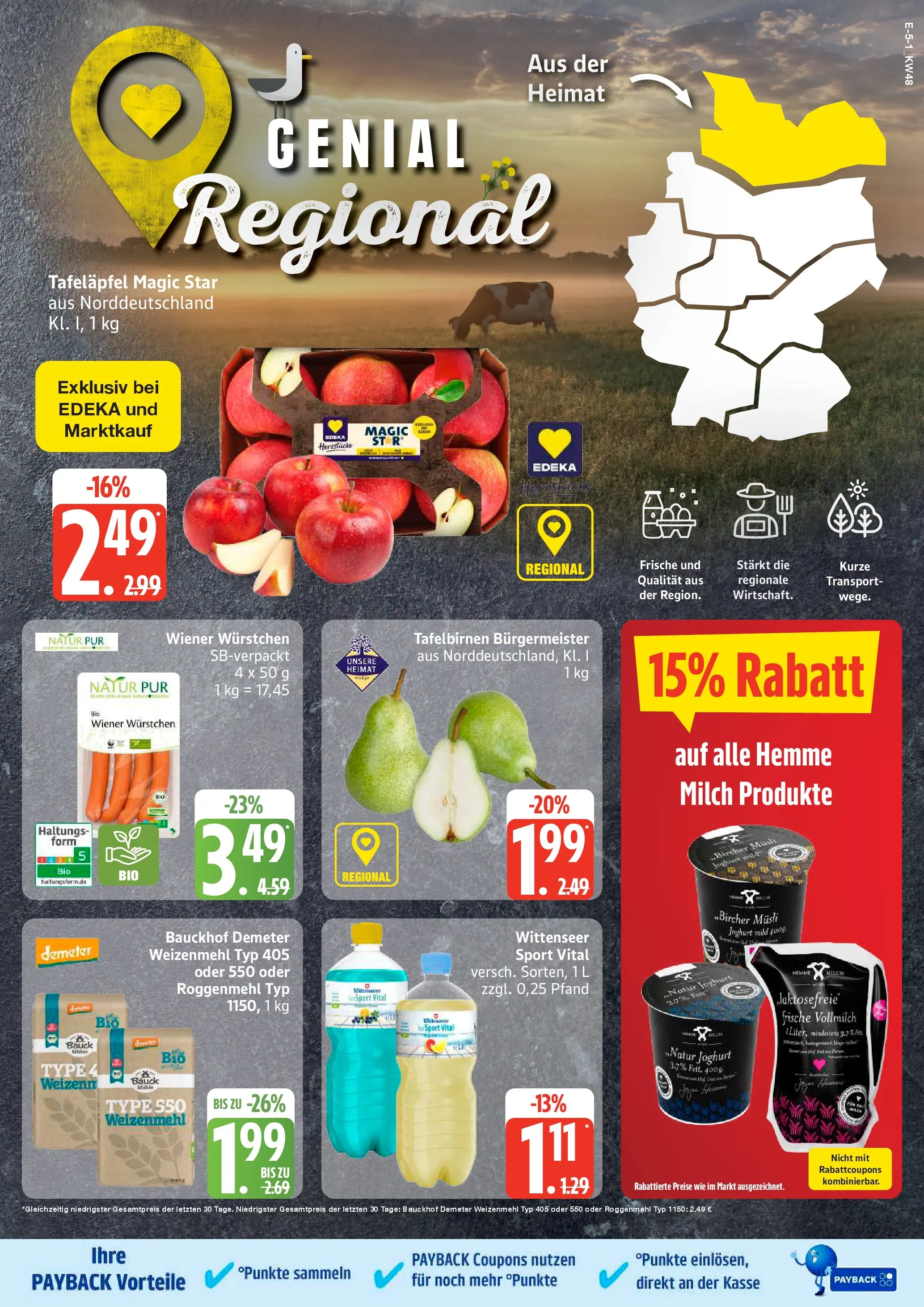 Marktkauf - Marktkauf: Wochenangebote (ab 23.11.2025) » Angebote online | Seite: 5 | Produkte: Musli, Wiener wurstchen, Milch, Weizenmehl