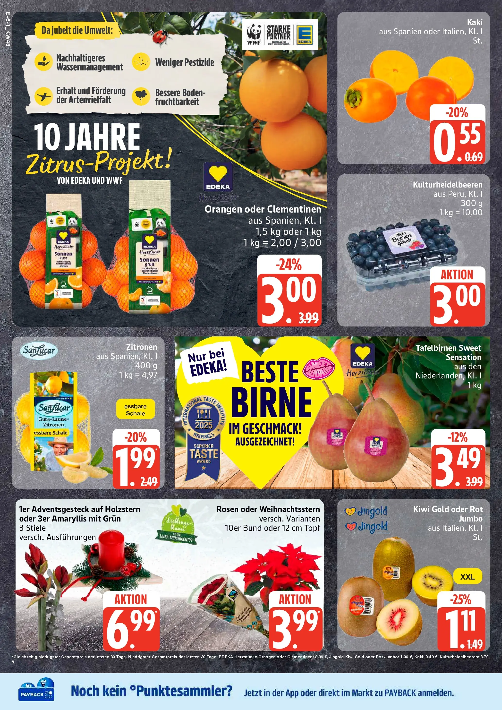Marktkauf - Marktkauf: Wochenangebote (ab 23.11.2025) » Angebote online | Seite: 6 | Produkte: Orangen, Kaki, Birne, Zitronen