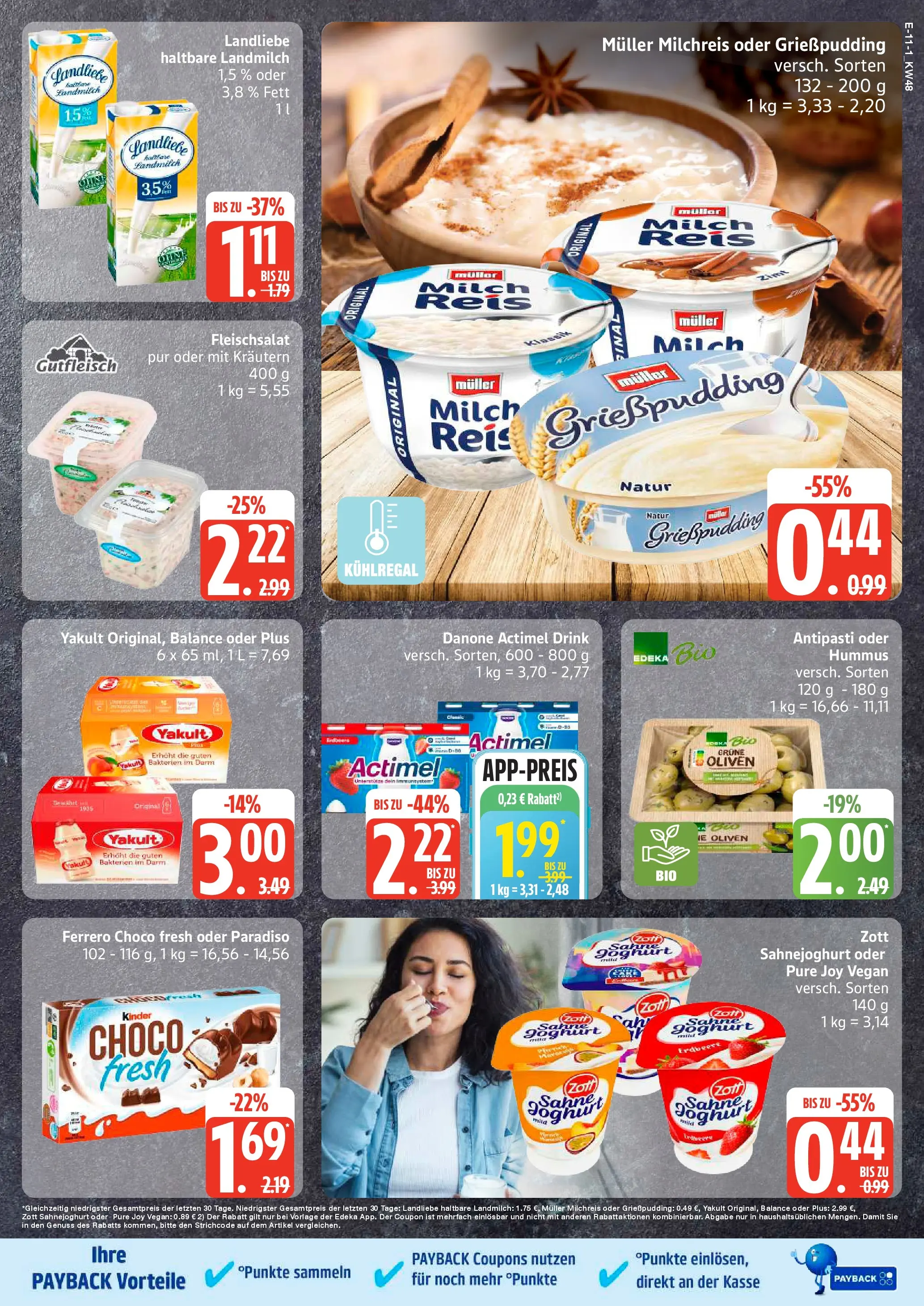 Marktkauf - Marktkauf: Wochenangebote (ab 23.11.2025) » Angebote online | Seite: 15 | Produkte: Actimel, Joghurt, Reis, Sahne
