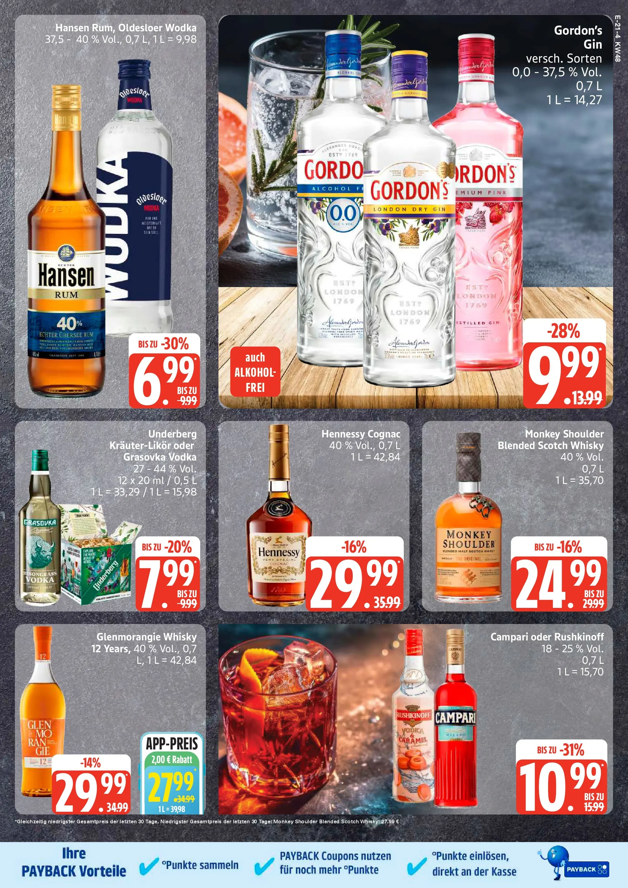 Edeka prospekt Neuruppin	 (ab 23.11.2025) » Angebote Online | Seite: 27 | Produkte: Gordon's gin, Whisky, Campari, Gin