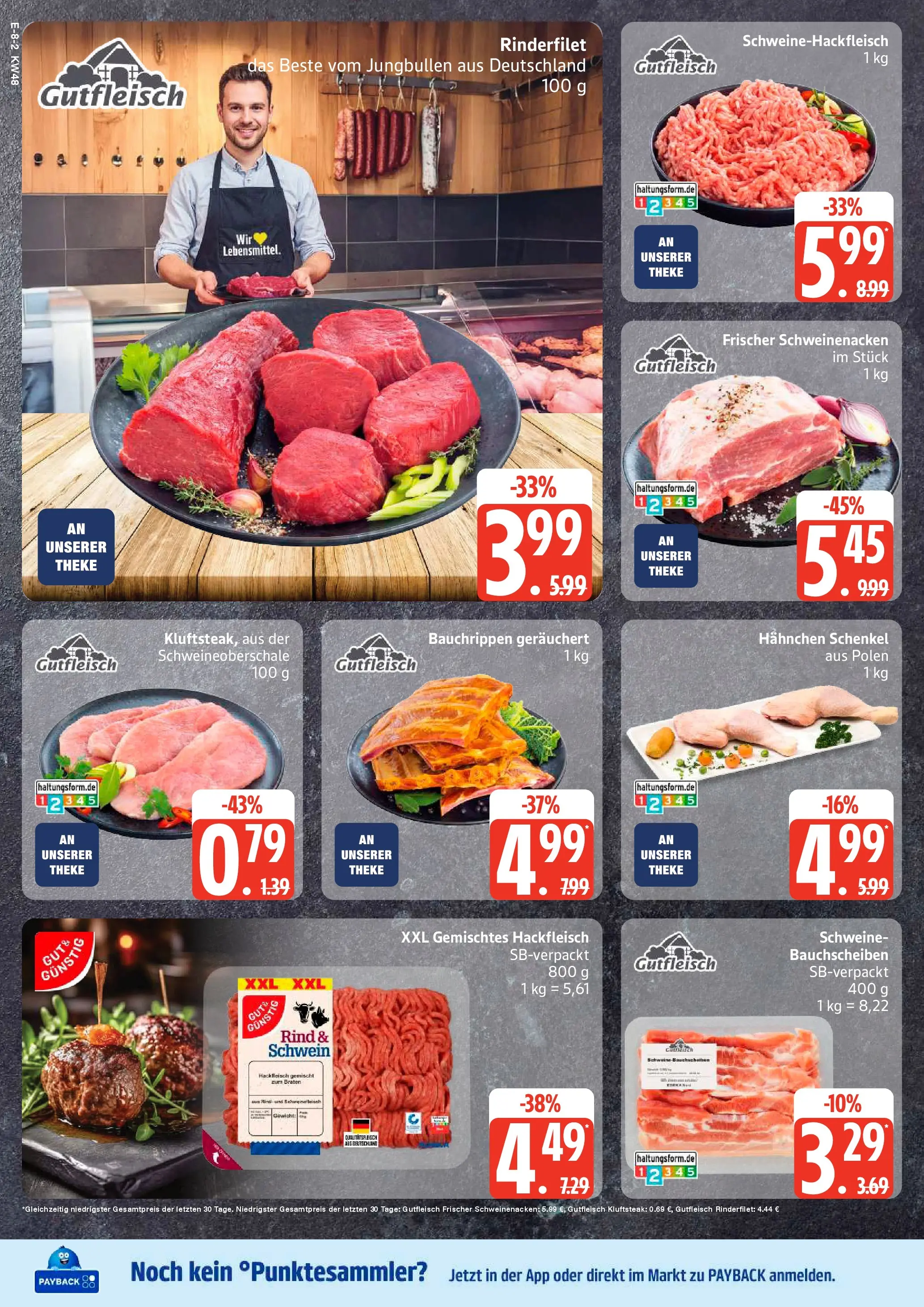 Edeka prospekt Bremervörde	 (ab 23.11.2025) » Angebote Online | Seite: 10 | Produkte: Gewicht, Theke, Rinderfilet, Steak