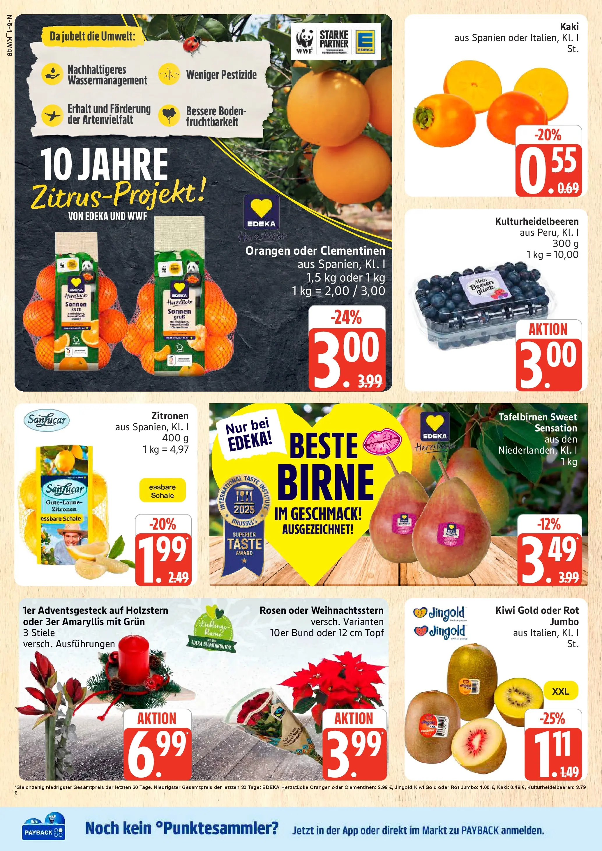 Marktkauf - Marktkauf: Wochenangebote (ab 23.11.2025) » Angebote online | Seite: 6 | Produkte: Orangen, Kaki, Birne, Zitronen