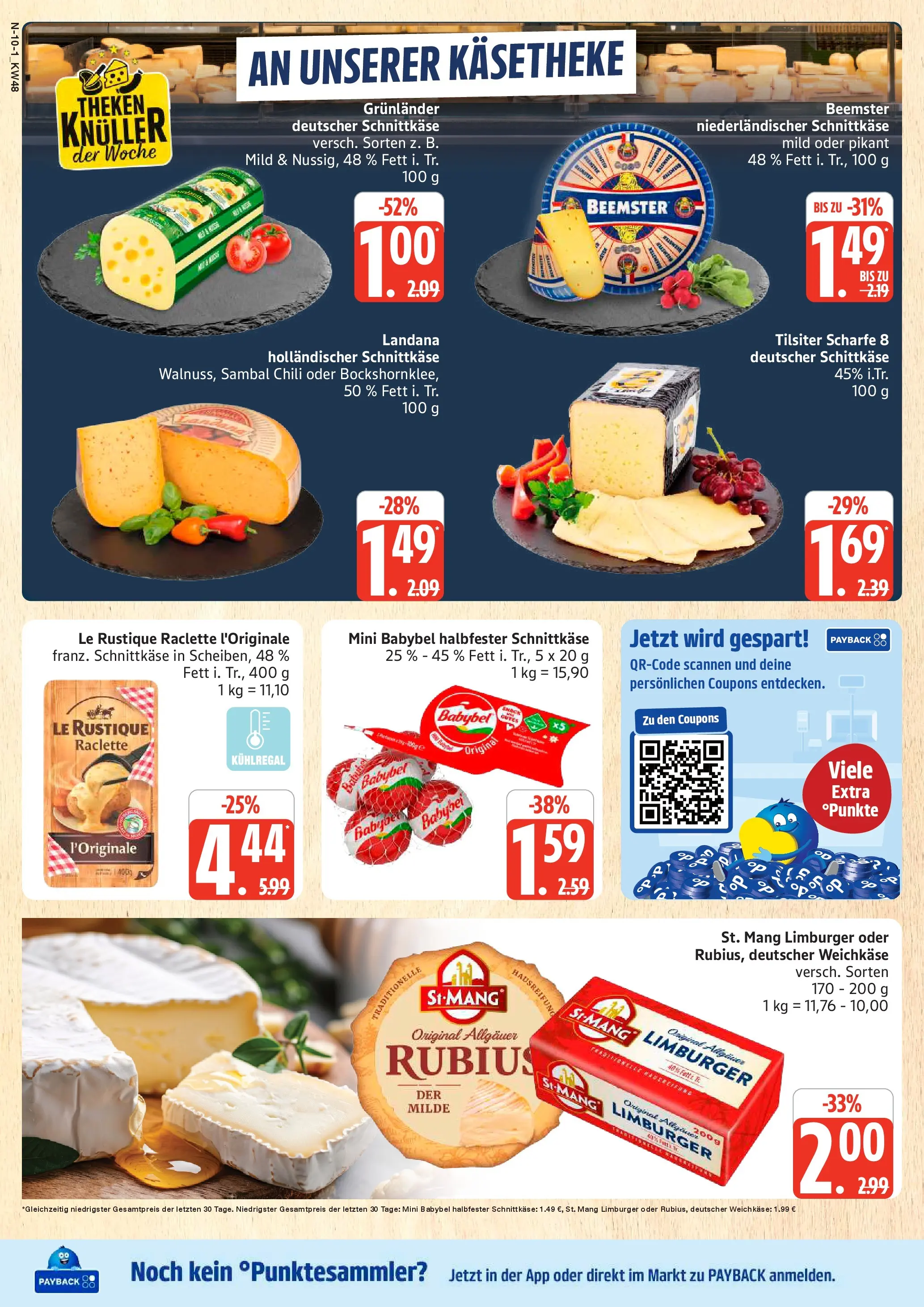 Marktkauf - Marktkauf: Wochenangebote (ab 23.11.2025) » Angebote online | Seite: 10 | Produkte: Grunlander, Chili, Babybel, Raclette