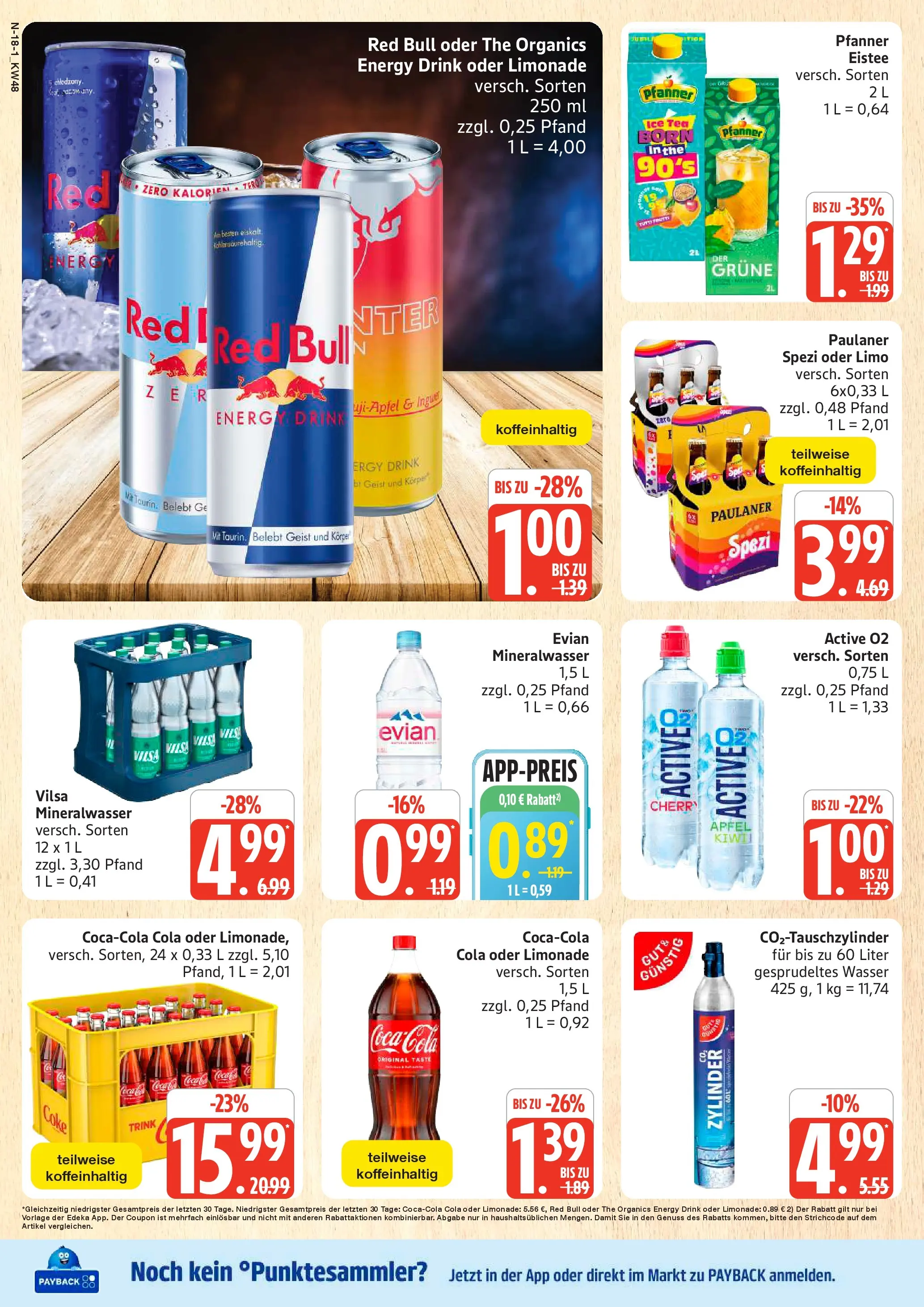 Marktkauf - Marktkauf: Wochenangebote (ab 23.11.2025) » Angebote online | Seite: 18 | Produkte: Red bull, Limonade, Wasser, Paulaner