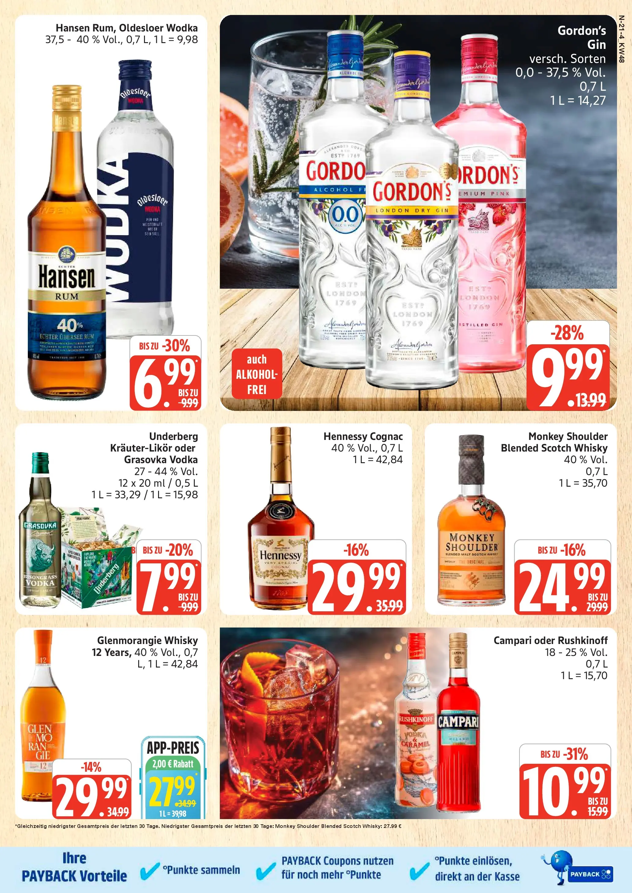Marktkauf - Marktkauf: Wochenangebote (ab 23.11.2025) » Angebote online | Seite: 21 | Produkte: Rum, Vodka, Wodka, Underberg