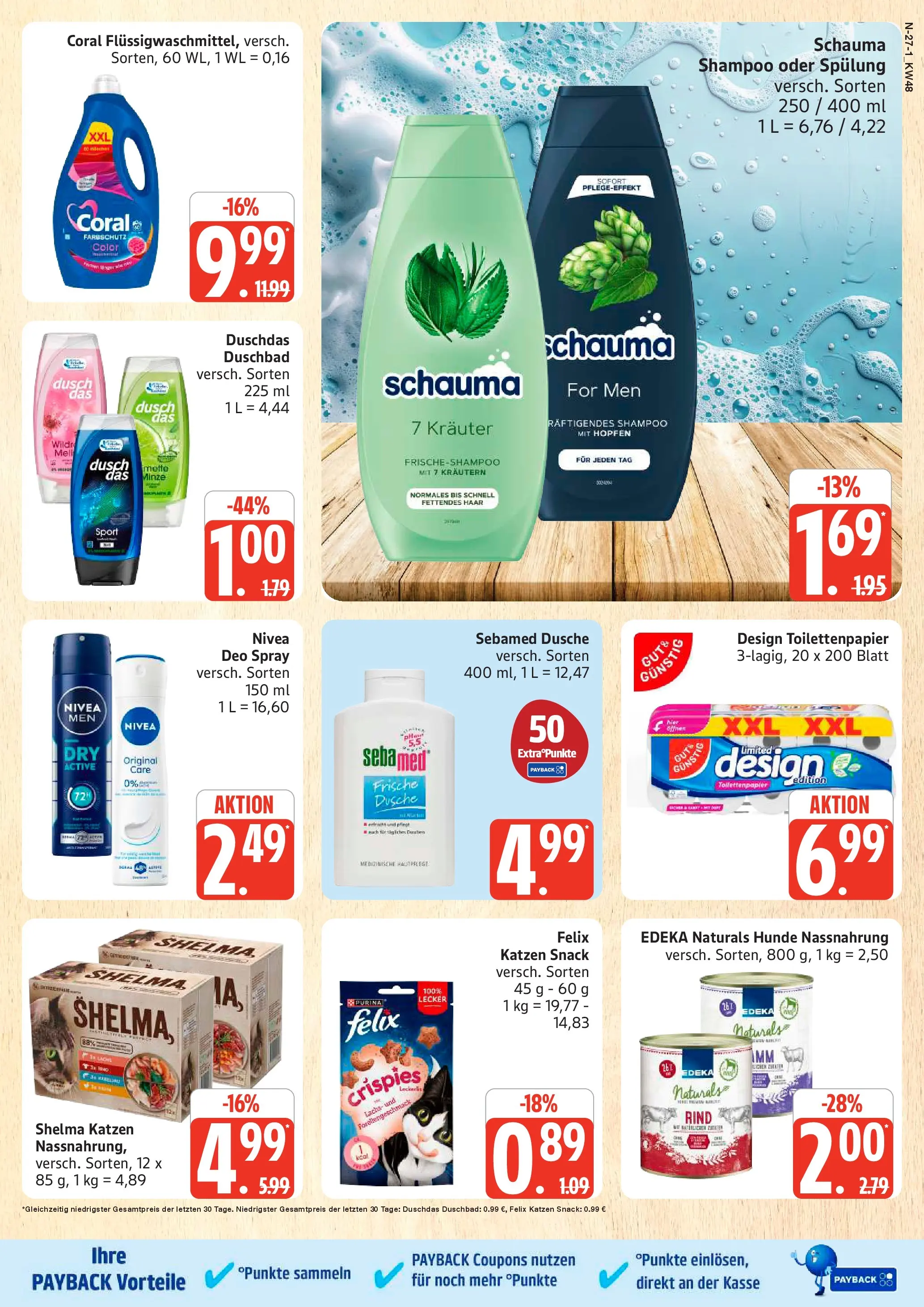 Marktkauf - Marktkauf: Wochenangebote (ab 23.11.2025) » Angebote online | Seite: 27 | Produkte: Dusche, Spülung, Duschdas, Toilettenpapier