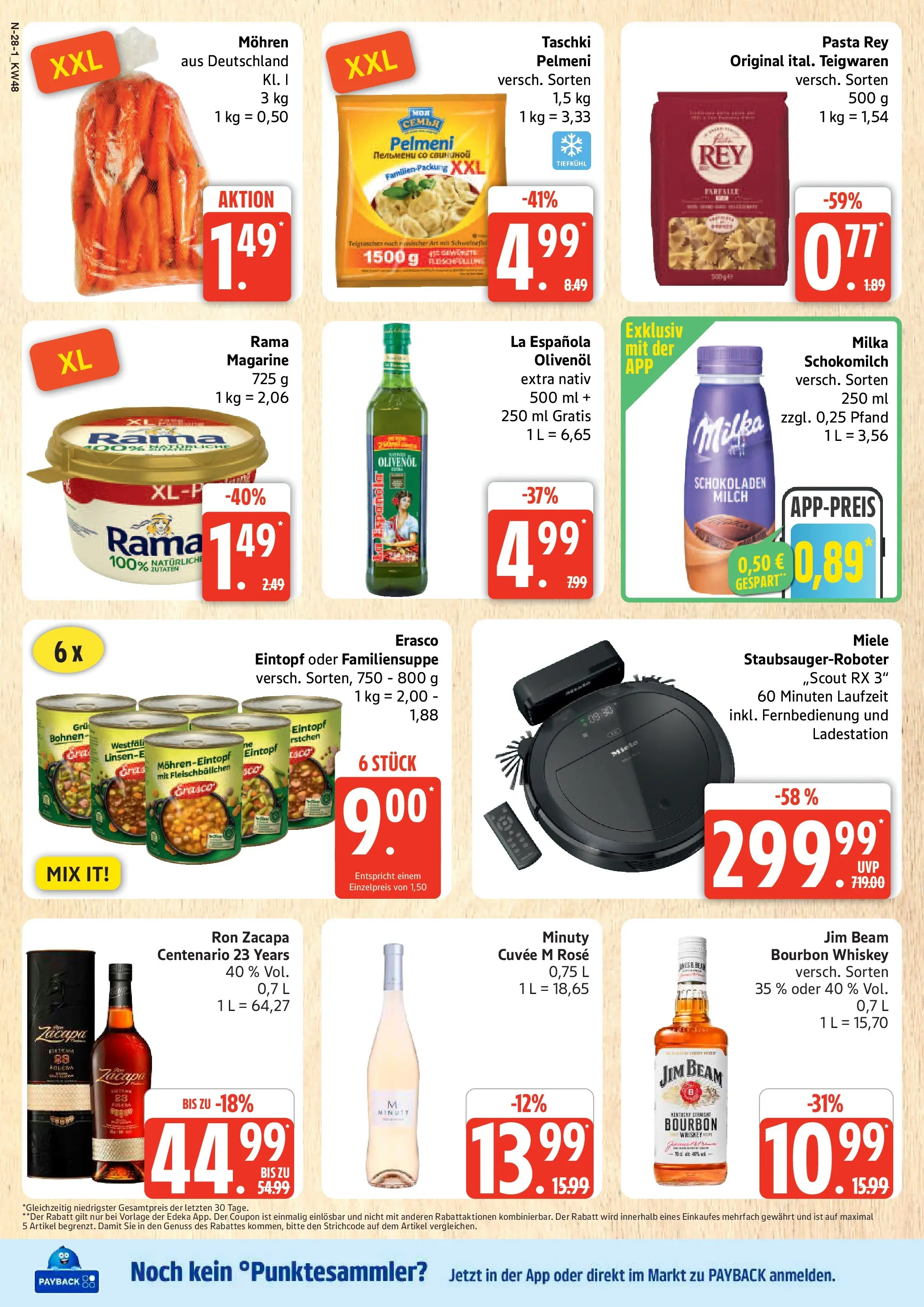 Marktkauf - Marktkauf: Wochenangebote (ab 23.11.2025) » Angebote online | Seite: 28 | Produkte: Miele, Mohren, Bourbon, Erasco
