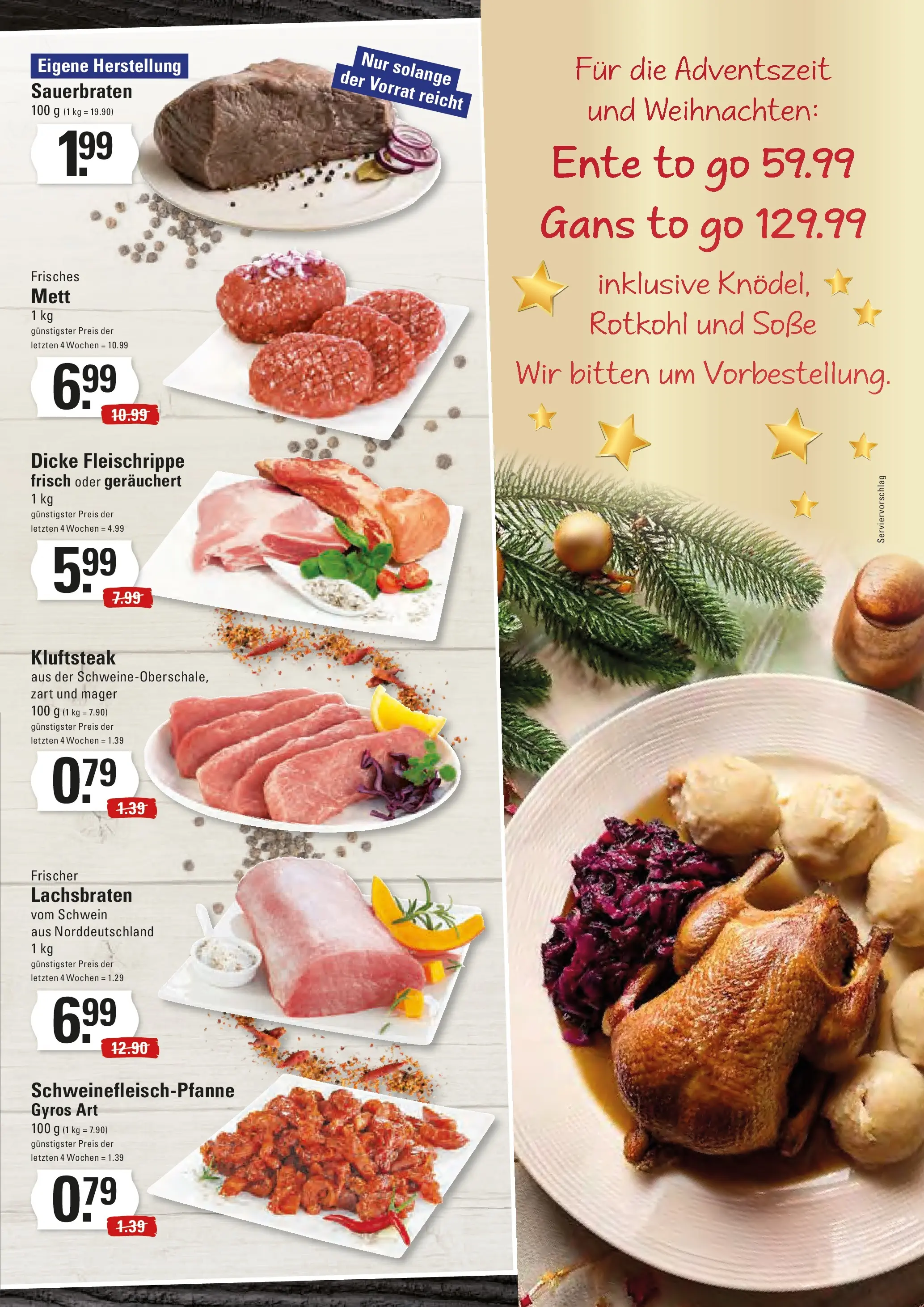 Edeka prospekt Stade	 (ab 23.11.2025) » Angebote Online | Seite: 5 | Produkte: Rotkohl, Gyros, Soße, Ente