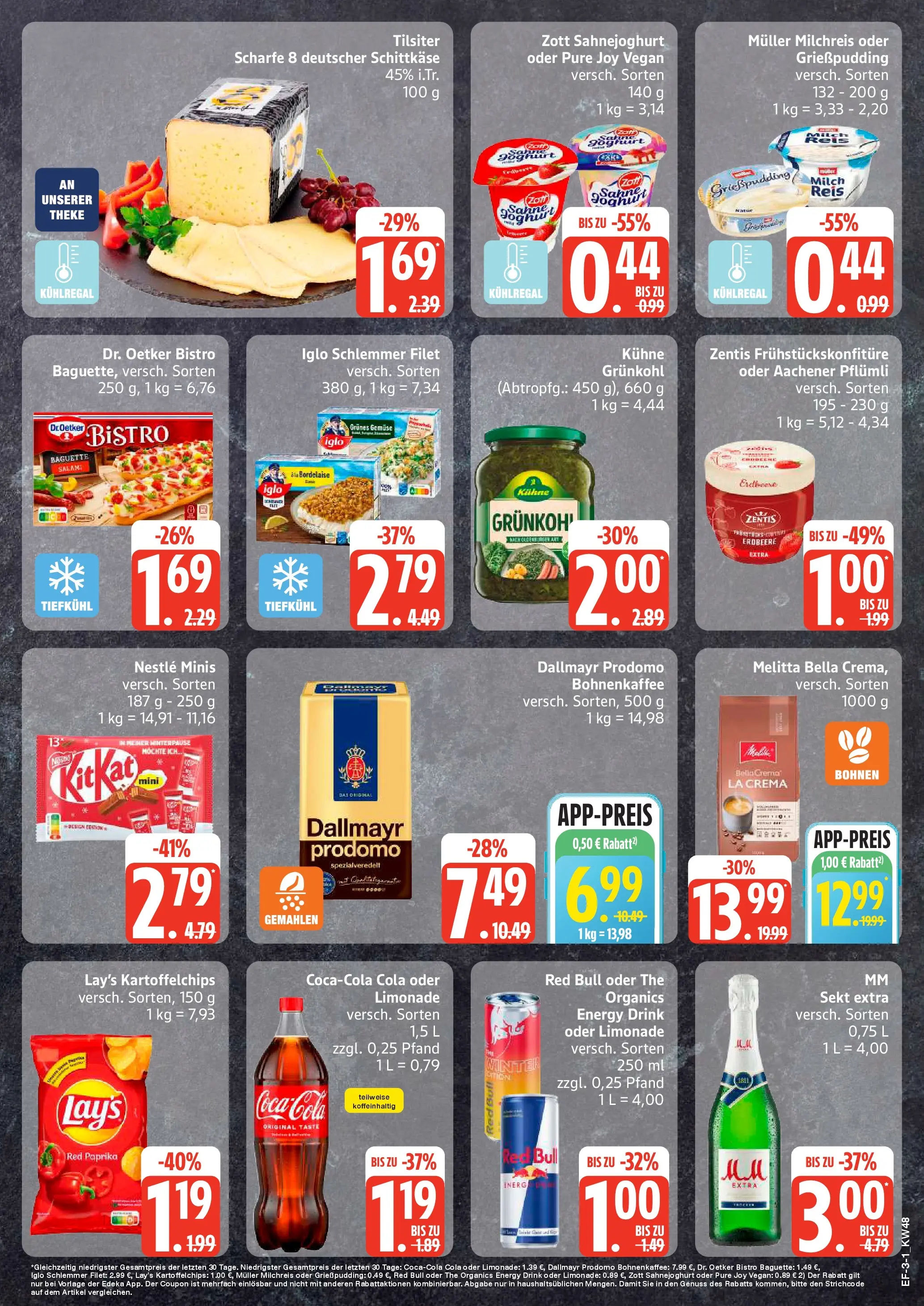 Edeka prospekt Luhnstedt	 (ab 23.11.2025) » Angebote Online | Seite: 3 | Produkte: Red bull, Milch, Sekt, Salami