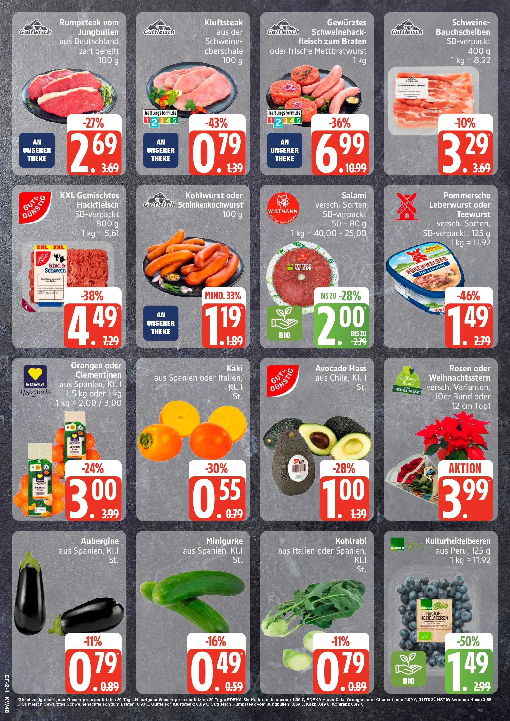 Edeka prospekt Hamburg	 (ab 23.11.2025) » Angebote Online | Seite: 2 | Produkte: Rumpsteak, Kaki, Fleisch, Hackfleisch