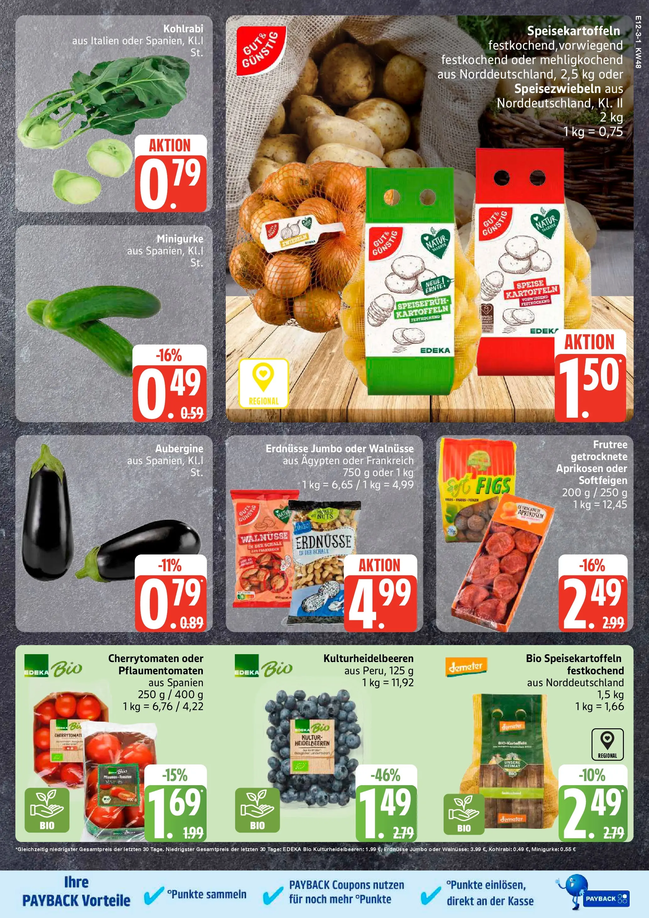 Edeka prospekt Sterup	 (ab 23.11.2025) » Angebote Online | Seite: 3 | Produkte: Erdnüsse, Walnüsse, Zwiebeln, Aubergine