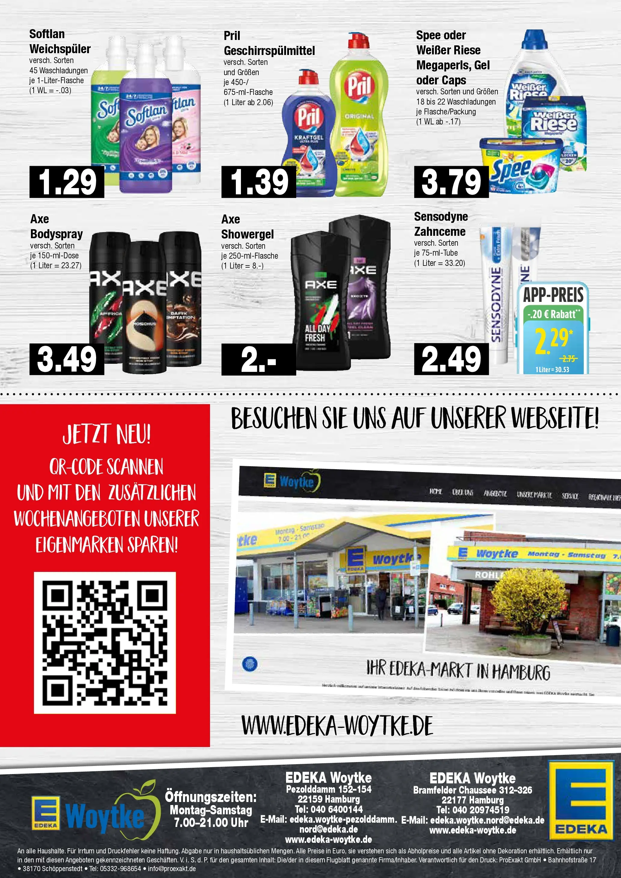 Edeka prospekt Hamburg	 (ab 23.11.2025) » Angebote Online | Seite: 8 | Produkte: Weichspüler, Geschirrspülmittel, Axe, Pril