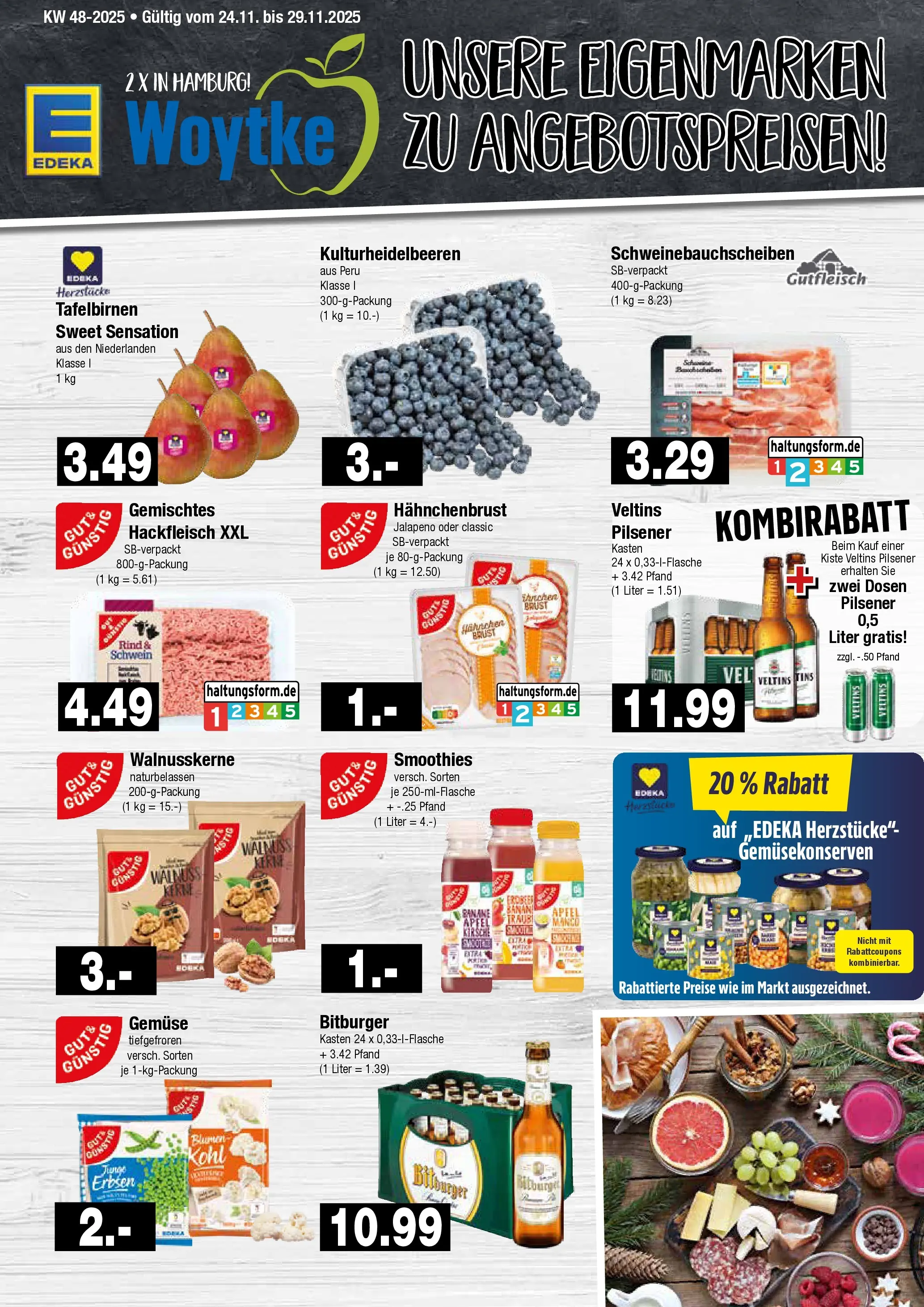 Edeka prospekt Hamburg	 (ab 23.11.2025) » Angebote Online | Seite: 9 | Produkte: Äpfel, Gemüse, Erbsen, Veltins