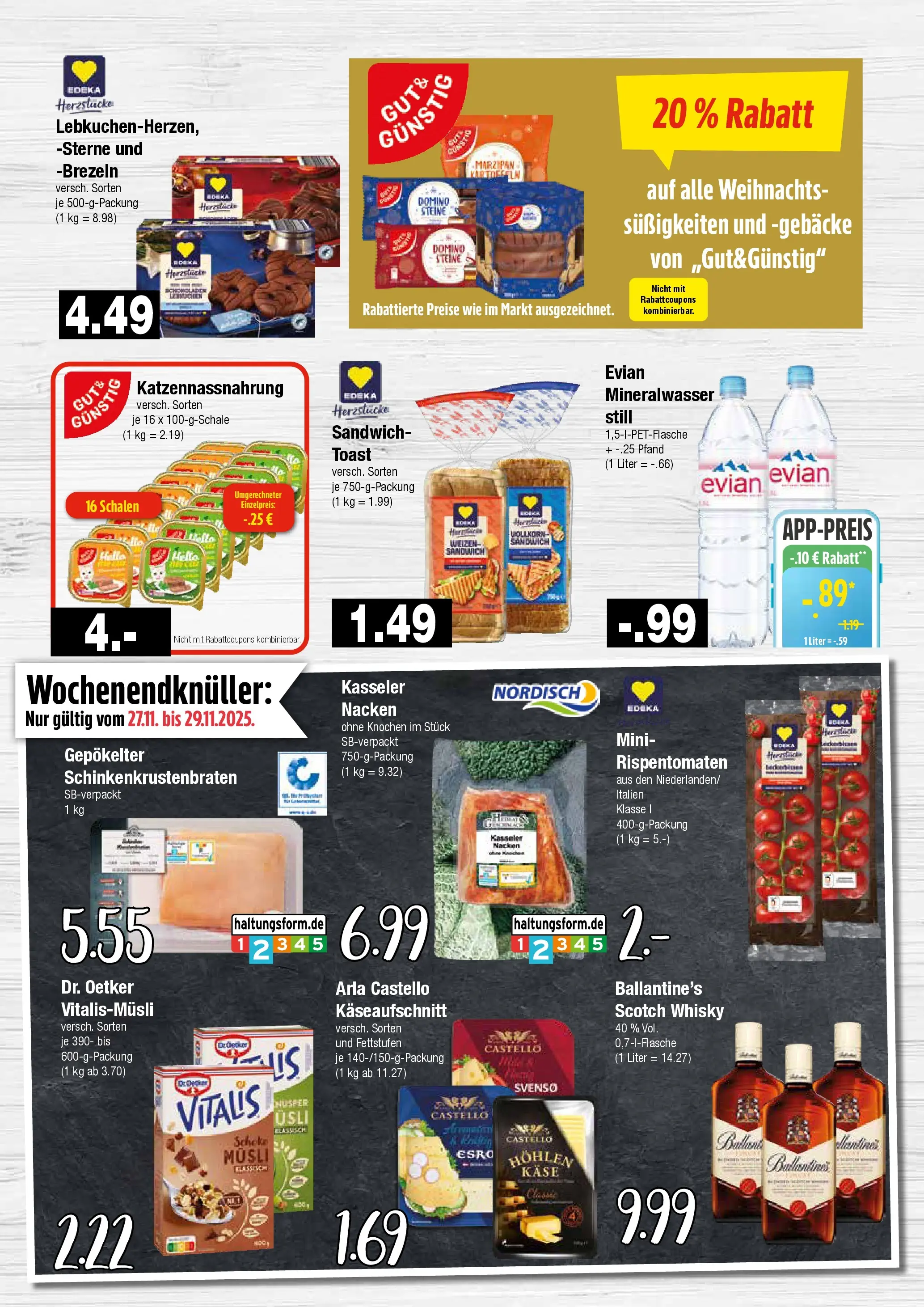 Edeka prospekt Hamburg	 (ab 23.11.2025) » Angebote Online | Seite: 10 | Produkte: Musli, Whisky, Käse, Süßigkeiten