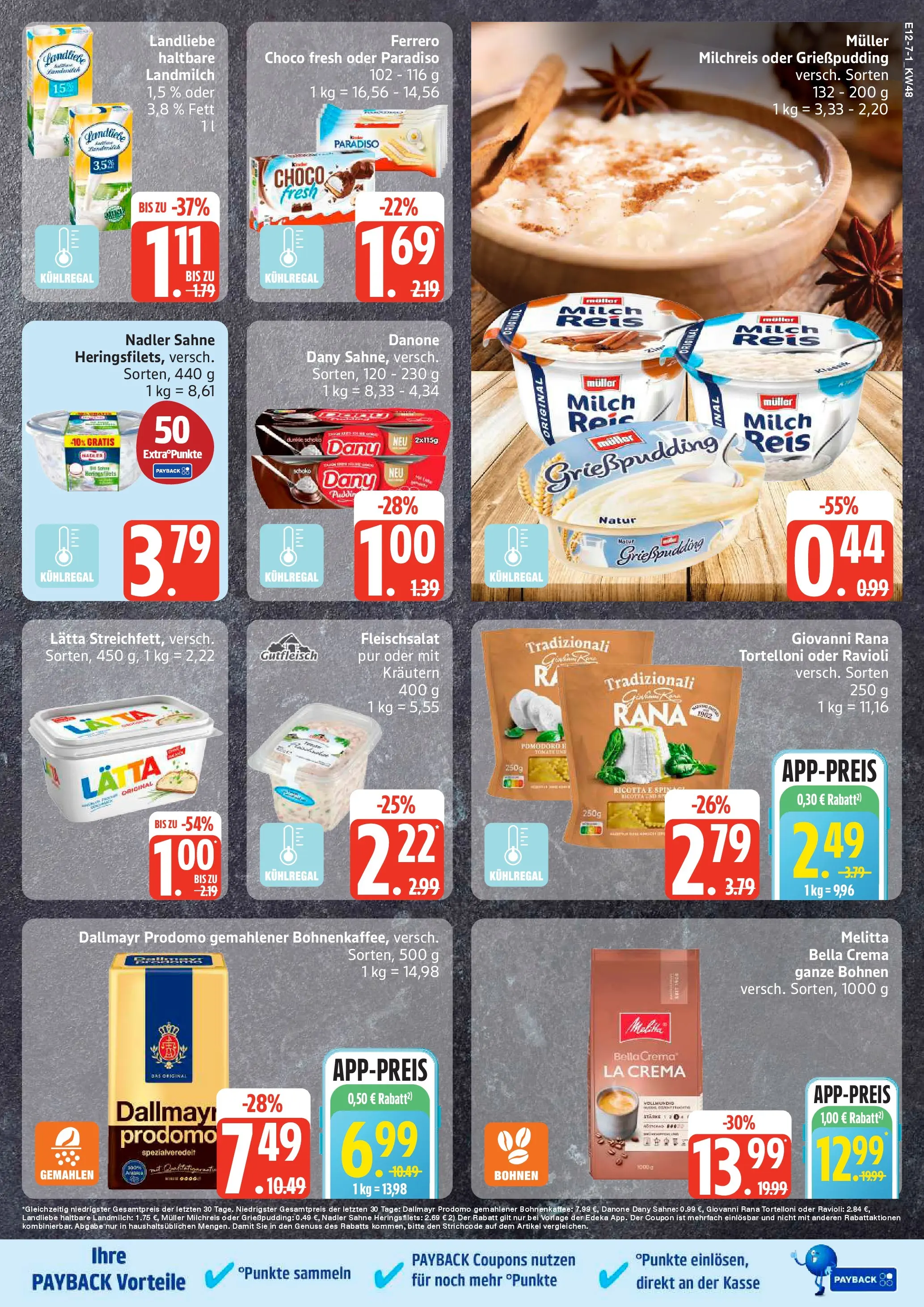 Edeka prospekt Sterup	 (ab 23.11.2025) » Angebote Online | Seite: 7 | Produkte: Melitta, Milch, Dallmayr, Sahne