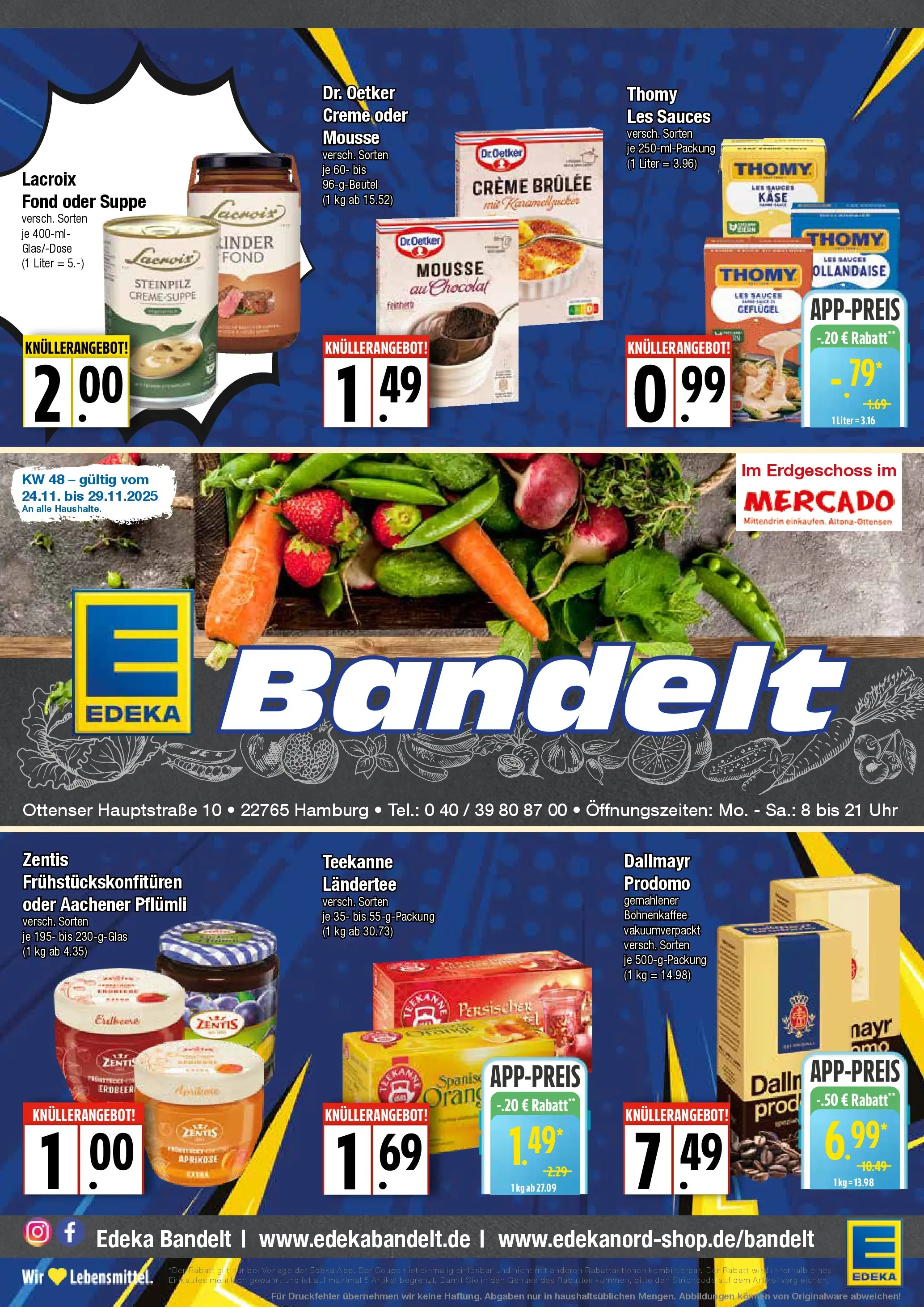 Edeka prospekt Hamburg	 (ab 23.11.2025) » Angebote Online | Seite: 1 | Produkte: Käse, Dallmayr, Teekanne, Uhr