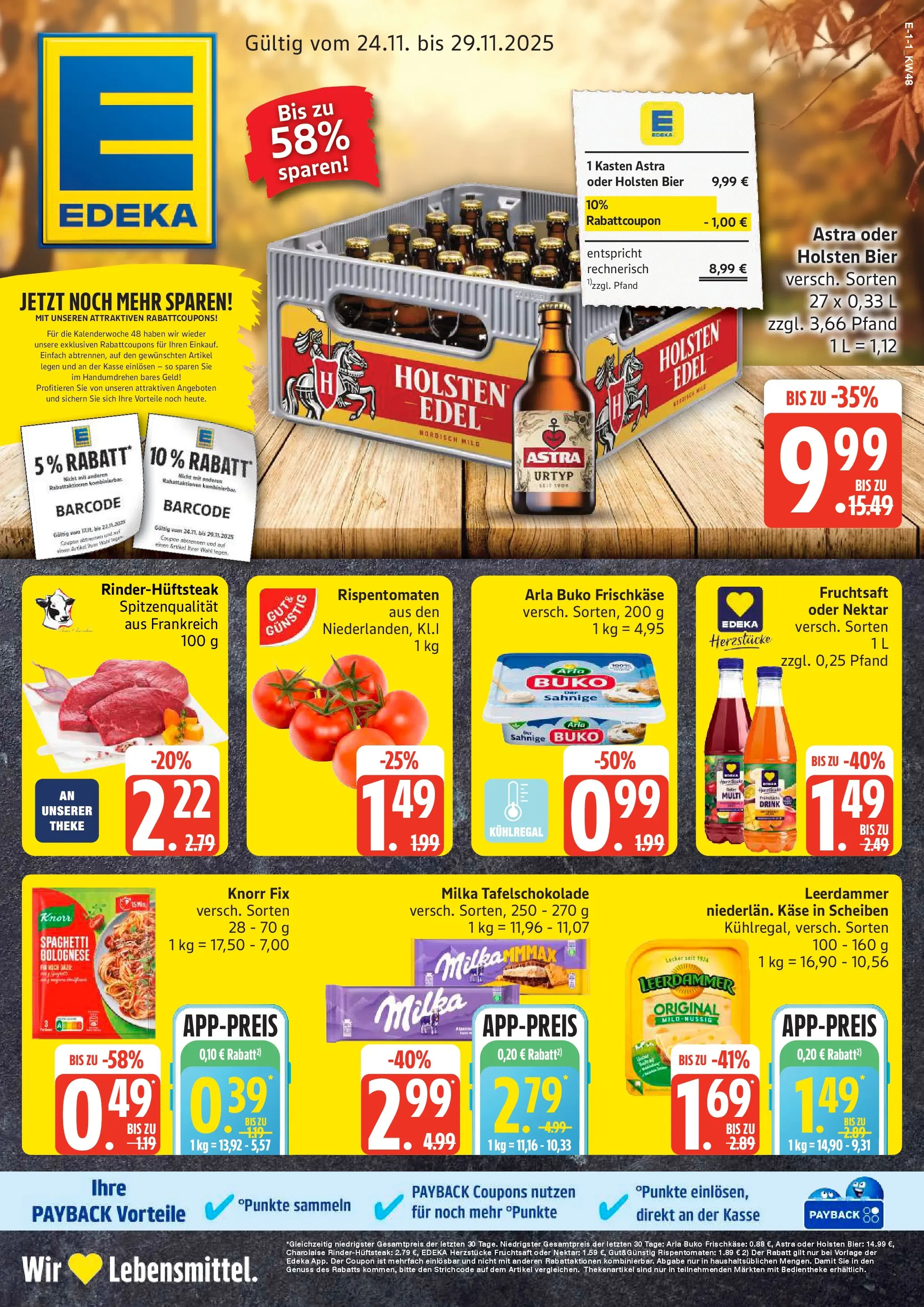 Edeka prospekt Großenwiehe	 (ab 23.11.2025) » Angebote Online | Seite: 1 | Produkte: Knorr fix, Käse, Theke, Knorr