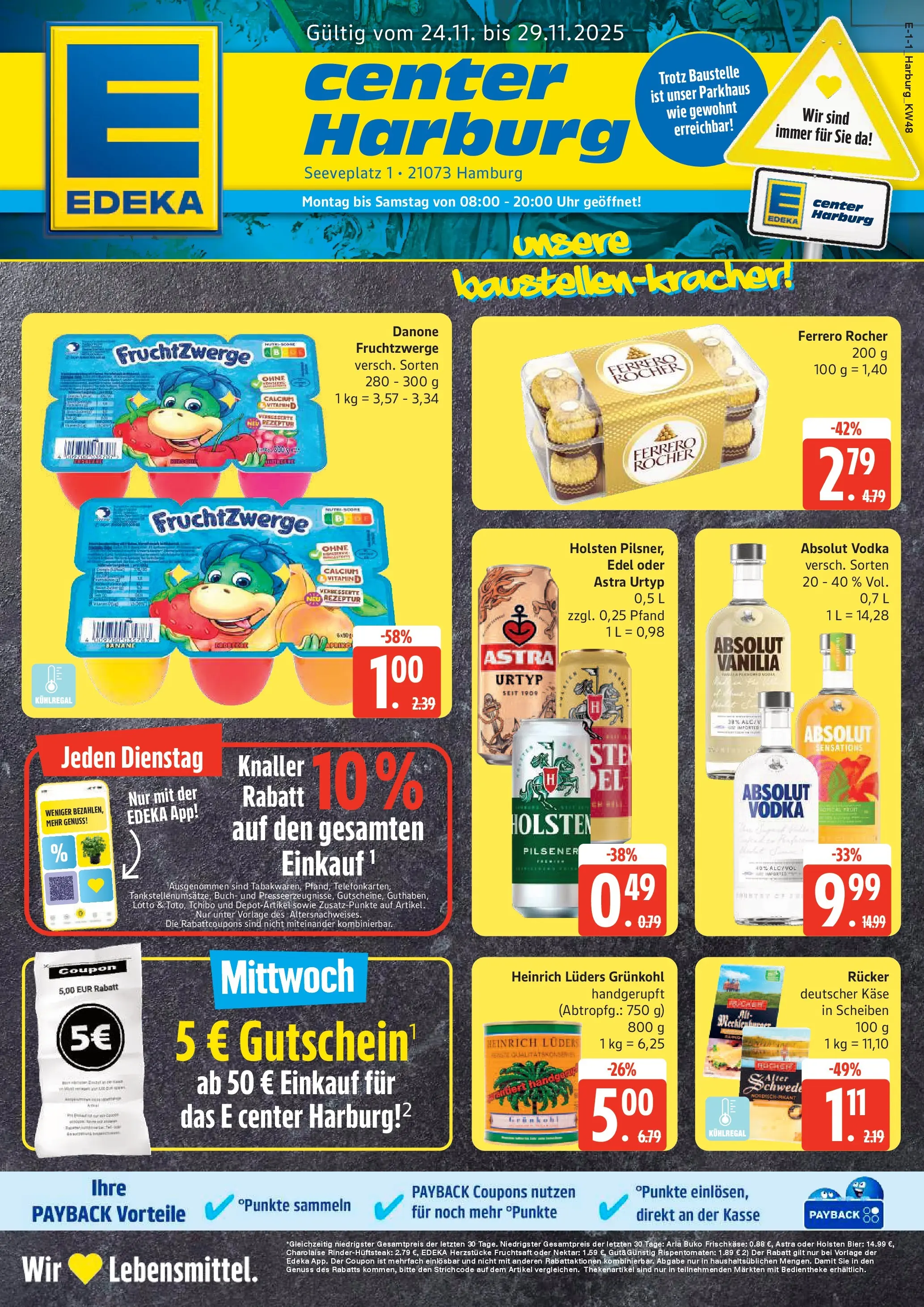 Edeka prospekt Hamburg	 (ab 23.11.2025) » Angebote Online | Seite: 1 | Produkte: Käse, Bier, Astra, Fruchtsaft