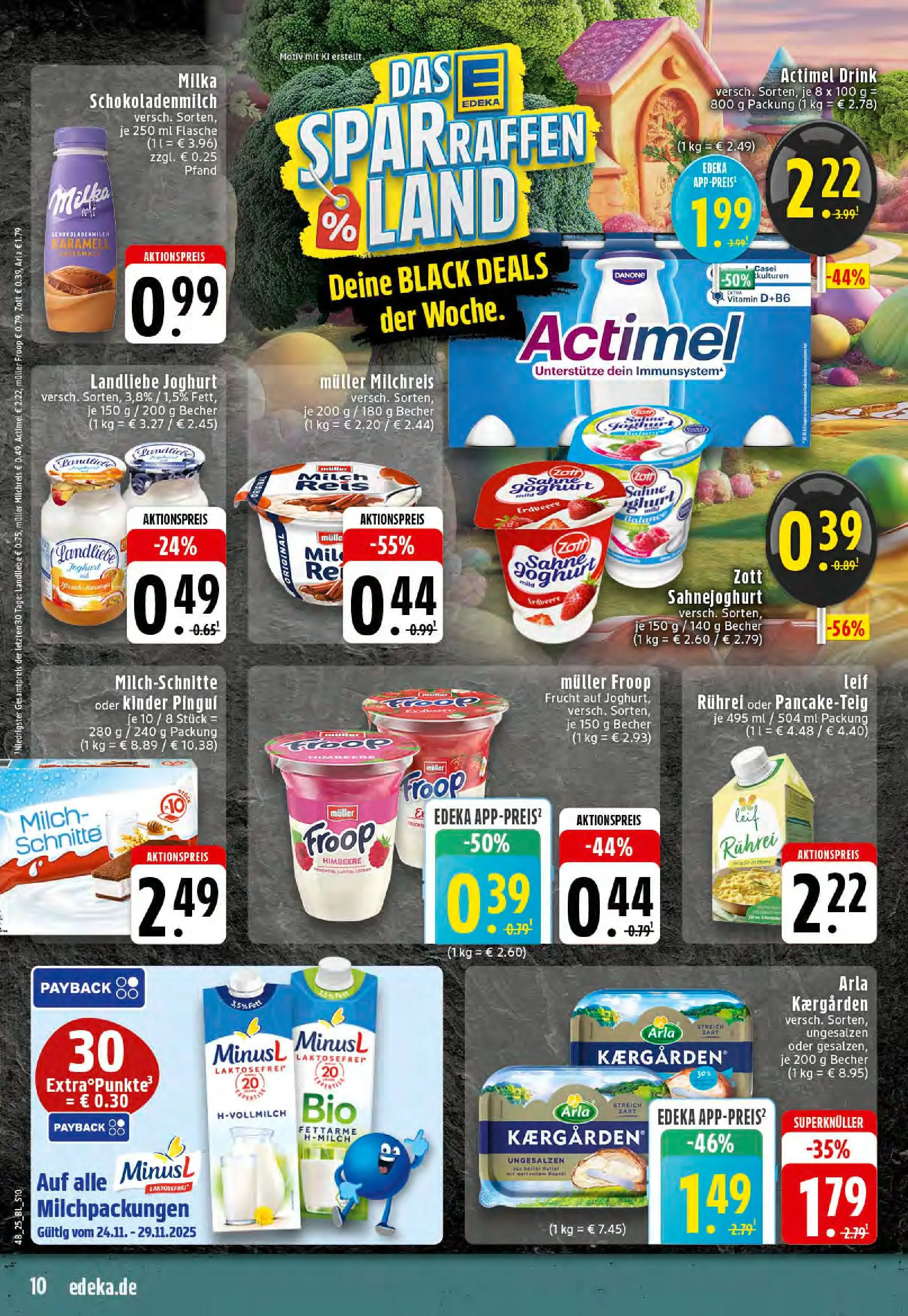 Edeka prospekt Stolberg	 (ab 23.11.2025) » Angebote Online | Seite: 10 | Produkte: Actimel, Milch, Butter, Pudding