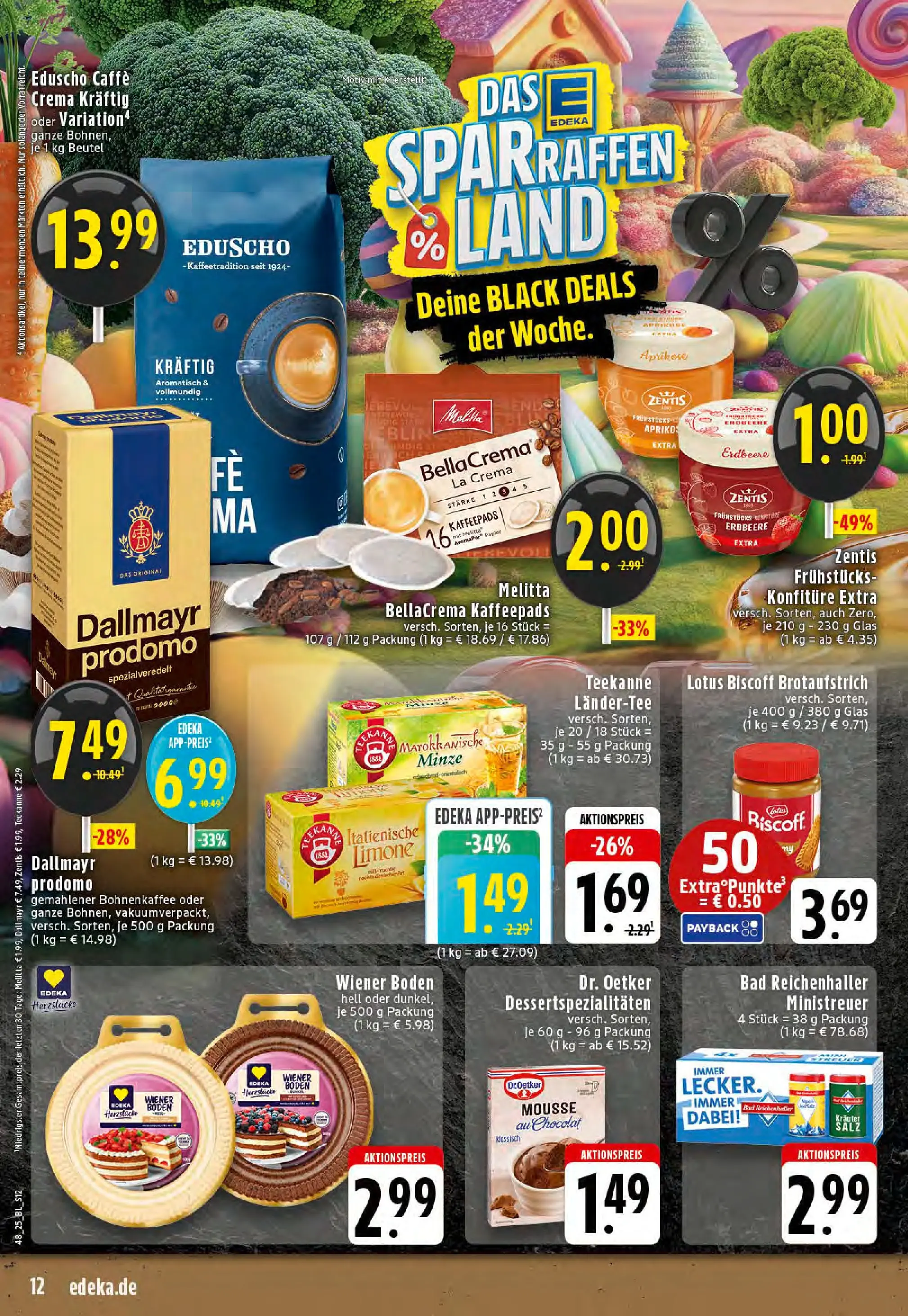 Edeka prospekt Stolberg	 (ab 23.11.2025) » Angebote Online | Seite: 12 | Produkte: Kaffeepads, Butter, Salz, Dallmayr prodomo