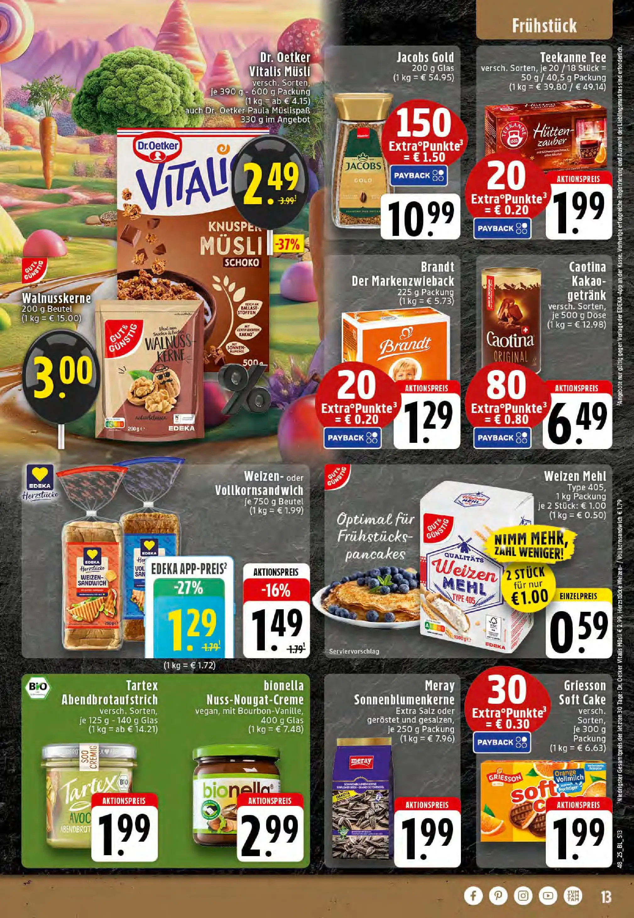 Edeka prospekt Stolberg	 (ab 23.11.2025) » Angebote Online | Seite: 13 | Produkte: Mehl, Salz, Teekanne, Tee