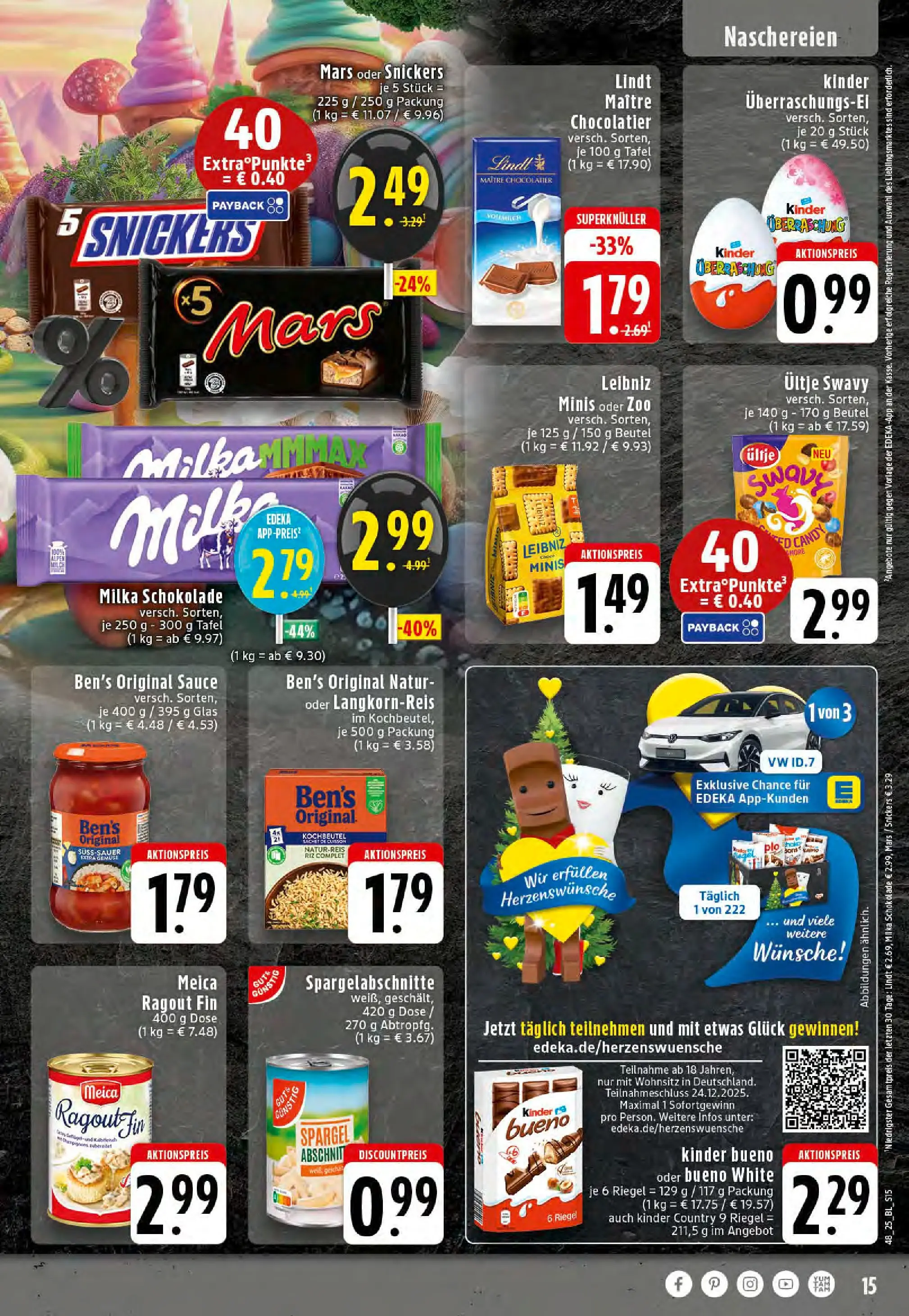 Edeka prospekt Stolberg	 (ab 23.11.2025) » Angebote Online | Seite: 15 | Produkte: Schokolade, Gemüse, Lindt, Kinder country