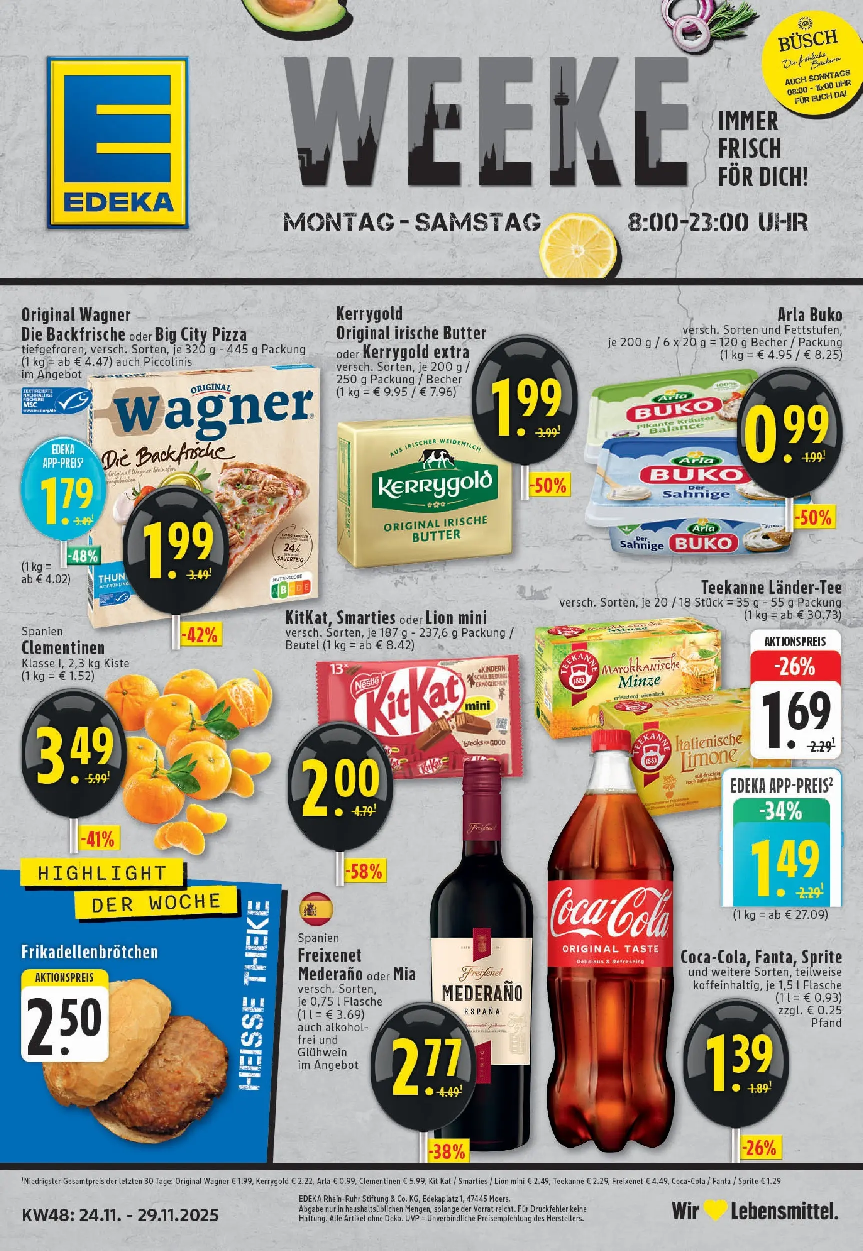 Edeka prospekt Köln	 (ab 23.11.2025) » Angebote Online | Seite: 1 | Produkte: Fanta, Sprite, Smarties, Arla buko
