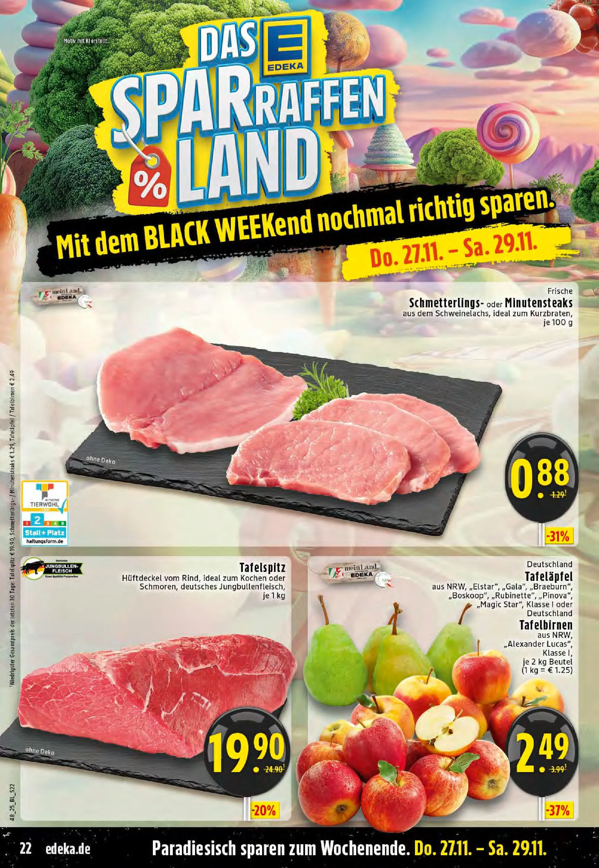 Edeka prospekt Stolberg	 (ab 23.11.2025) » Angebote Online | Seite: 22 | Produkte: Tafelspitz, Fleisch