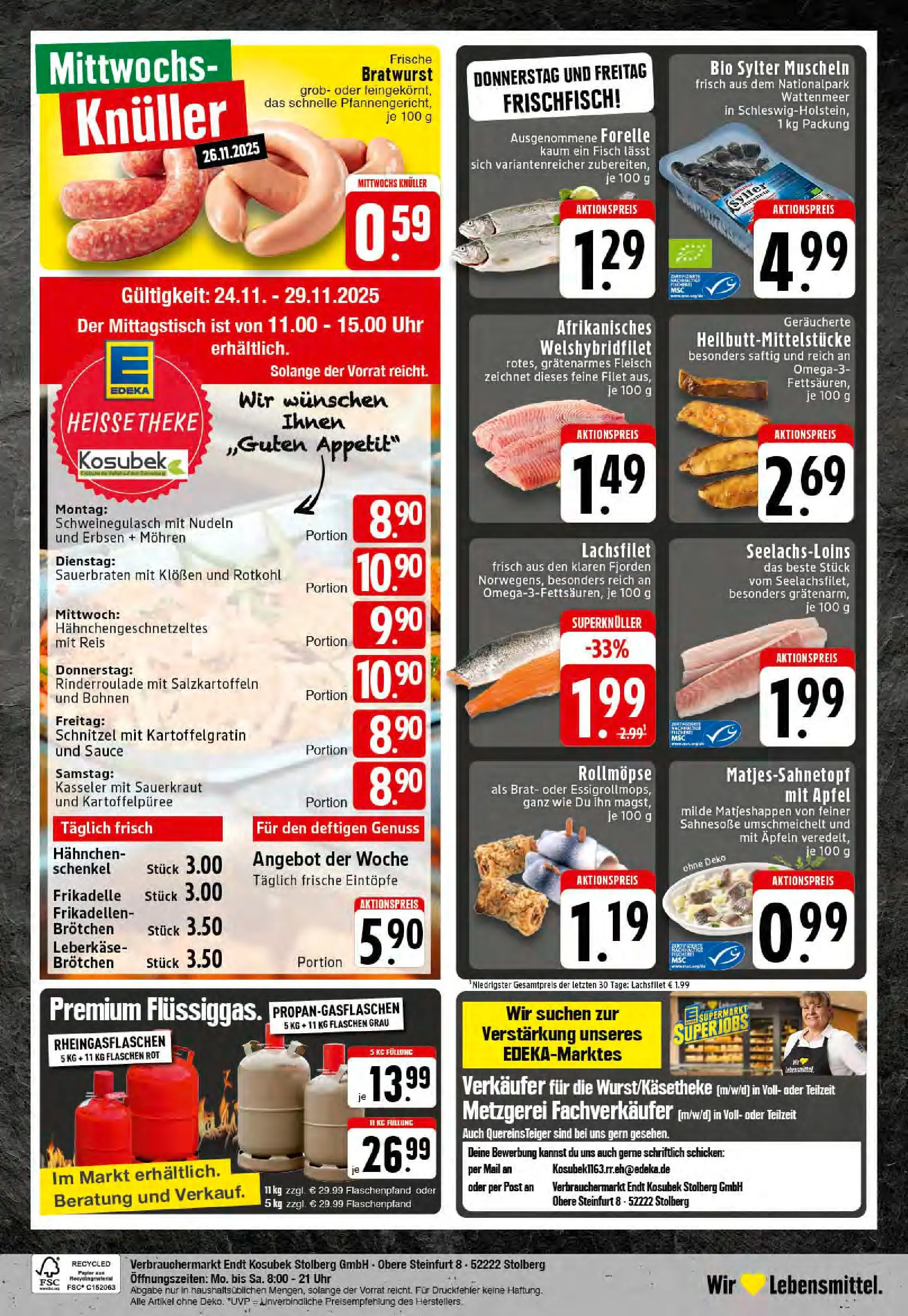 Edeka prospekt Stolberg	 (ab 23.11.2025) » Angebote Online | Seite: 24 | Produkte: Schweinegulasch, Apple, Reis, Nudeln